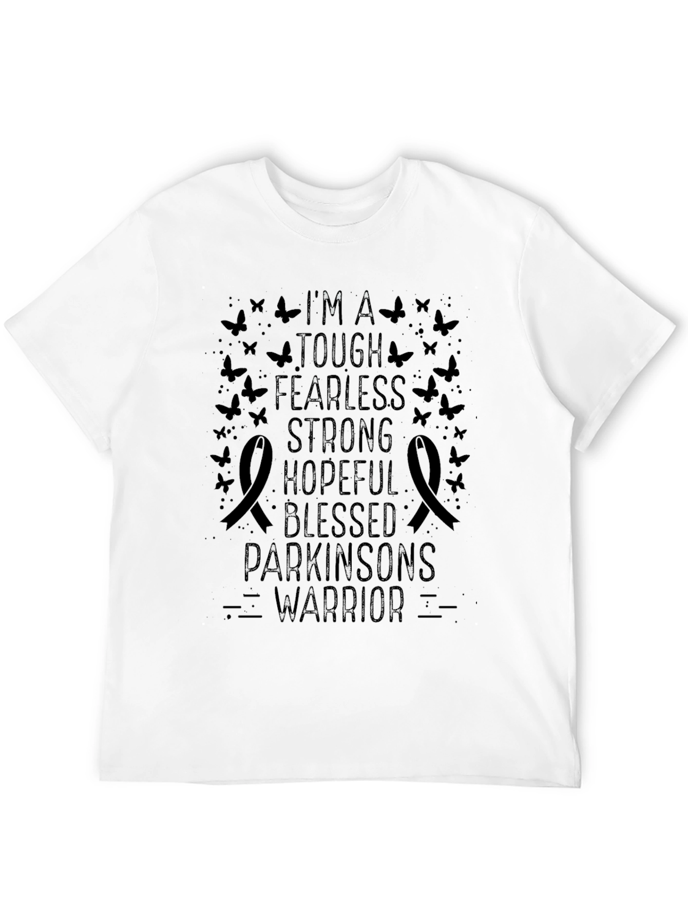 Parkinsons Warrior T-Shirt - Tough Fearless Strong Hopeful