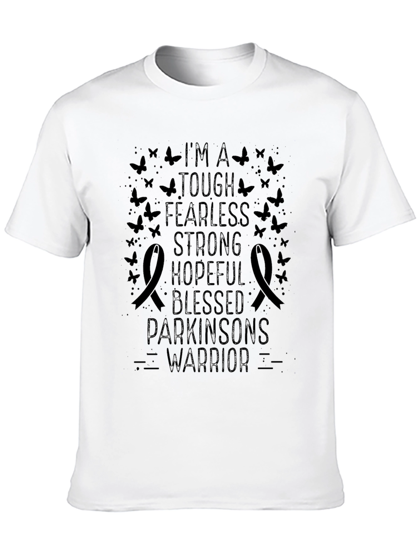 Parkinsons Warrior T-Shirt - Tough Fearless Strong Hopeful