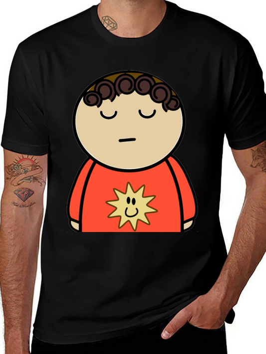 Cartoon Character Graphic Black T-Shirt