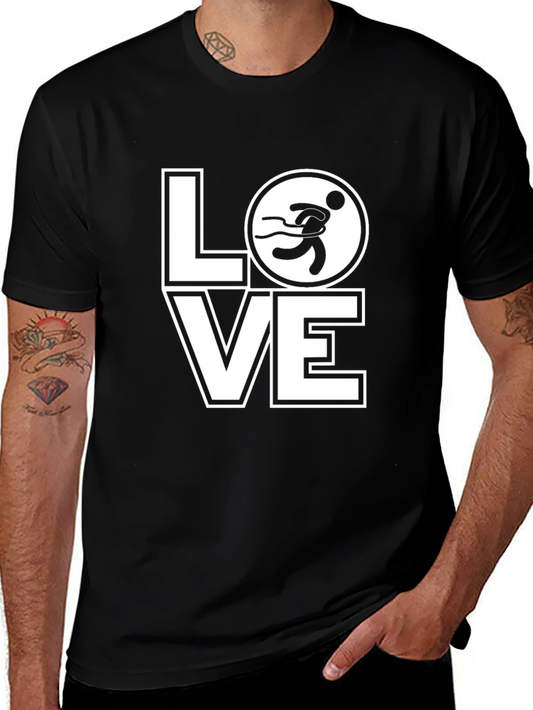 Love Running Graphic Tee - Black Casual T-Shirt
