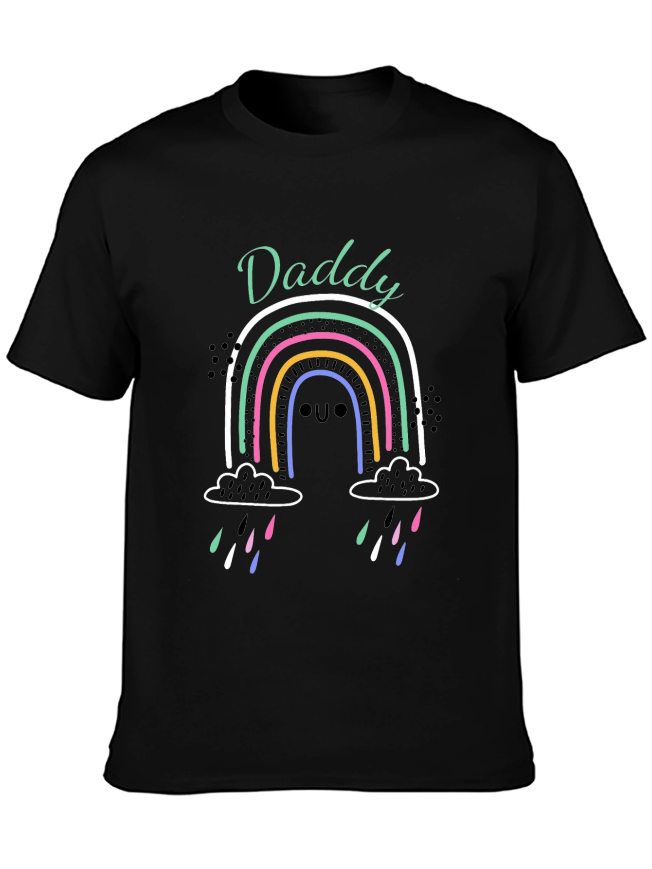 Daddy Rainbow Graphic T-Shirt - Cute Fathers Day Gift