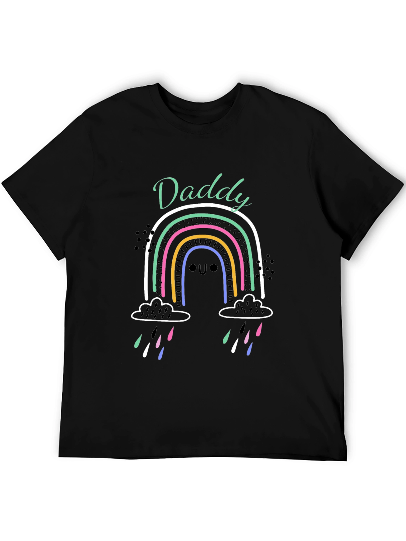 Daddy Rainbow Graphic T-Shirt - Cute Fathers Day Gift