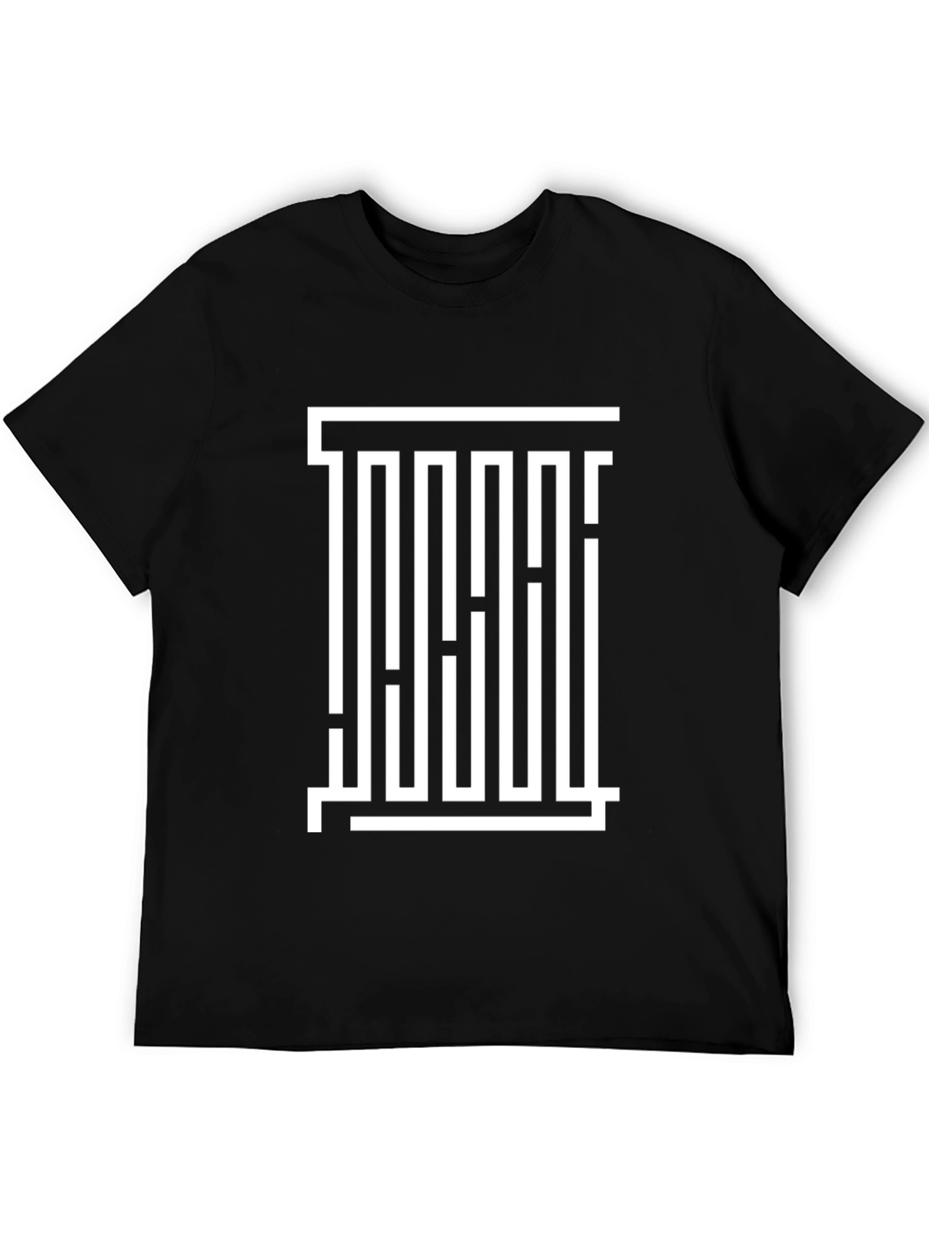 Abstract Graphic Print Black Casual T-Shirt