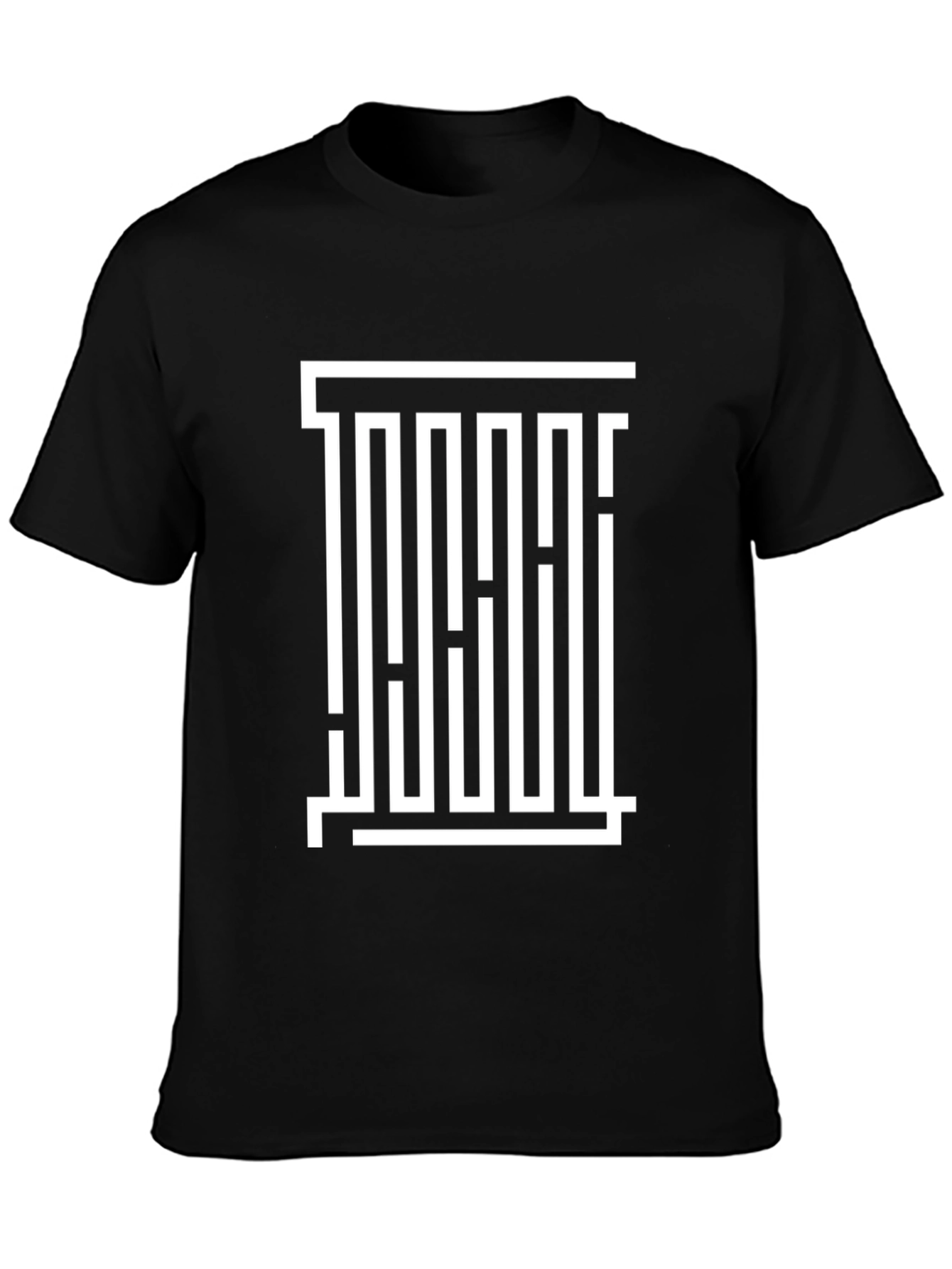 Abstract Graphic Print Black Casual T-Shirt