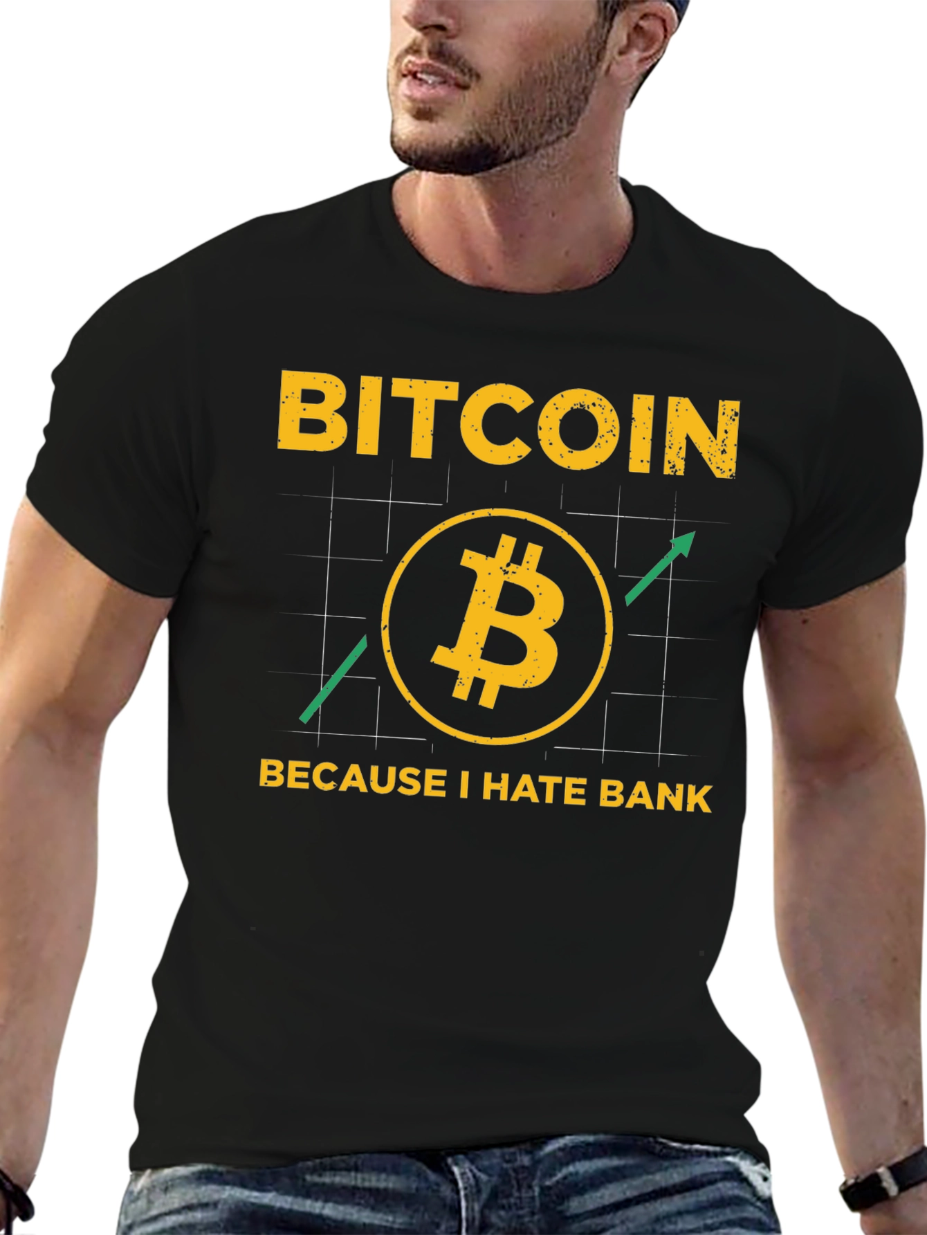Bitcoin Crypto T-Shirt - Because I Hate Banks!