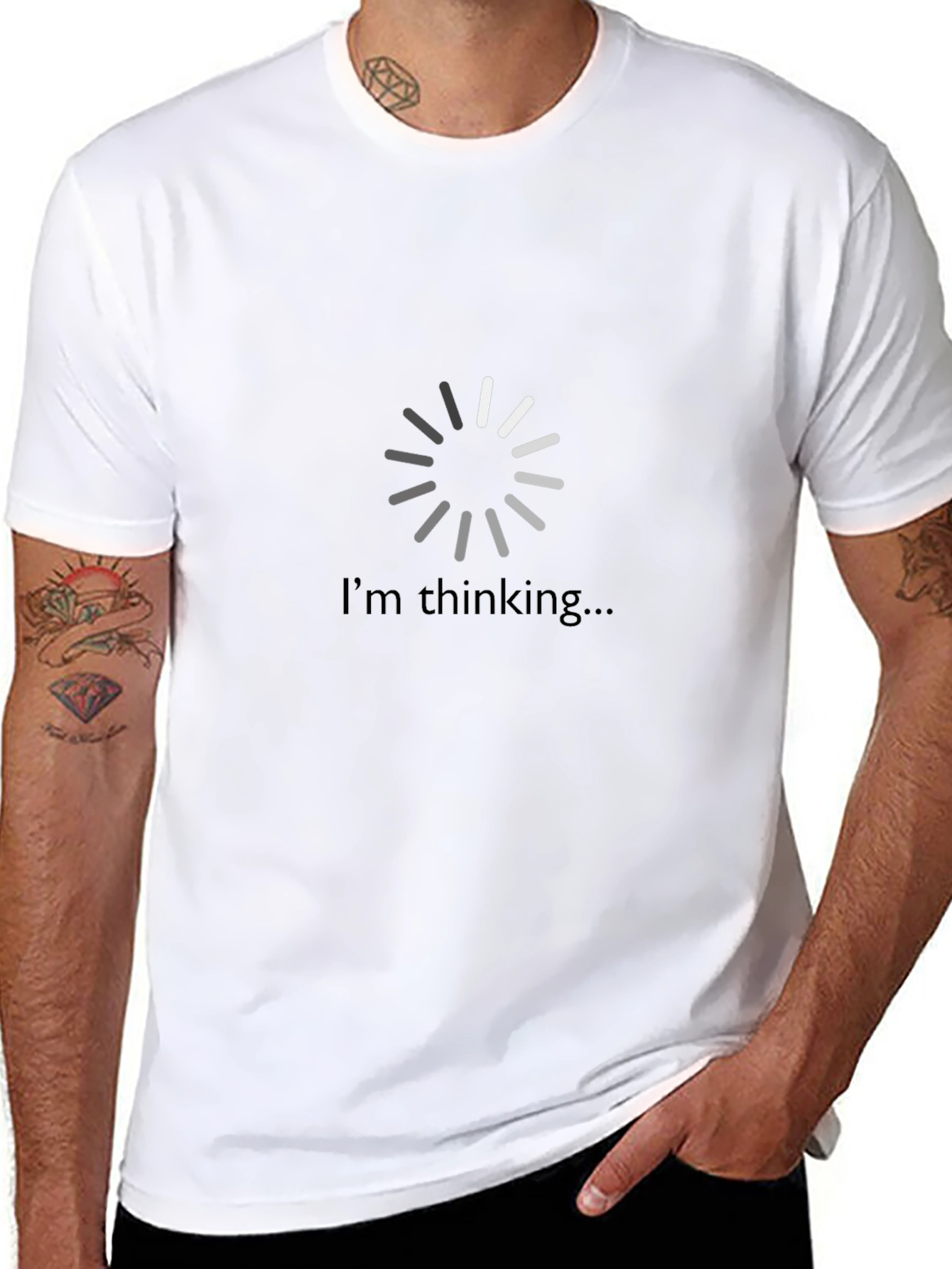 Im Thinking Loading Circle Black T-Shirt