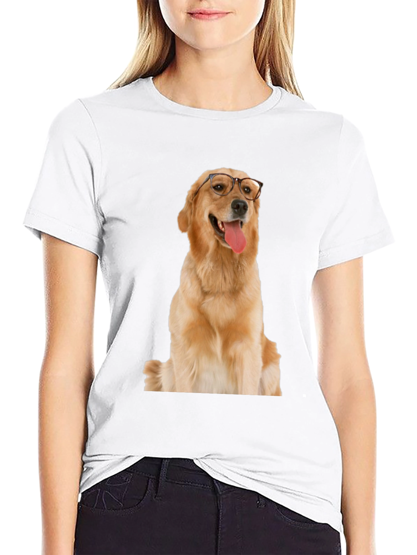 Golden Retriever Dog Glasses T-Shirt