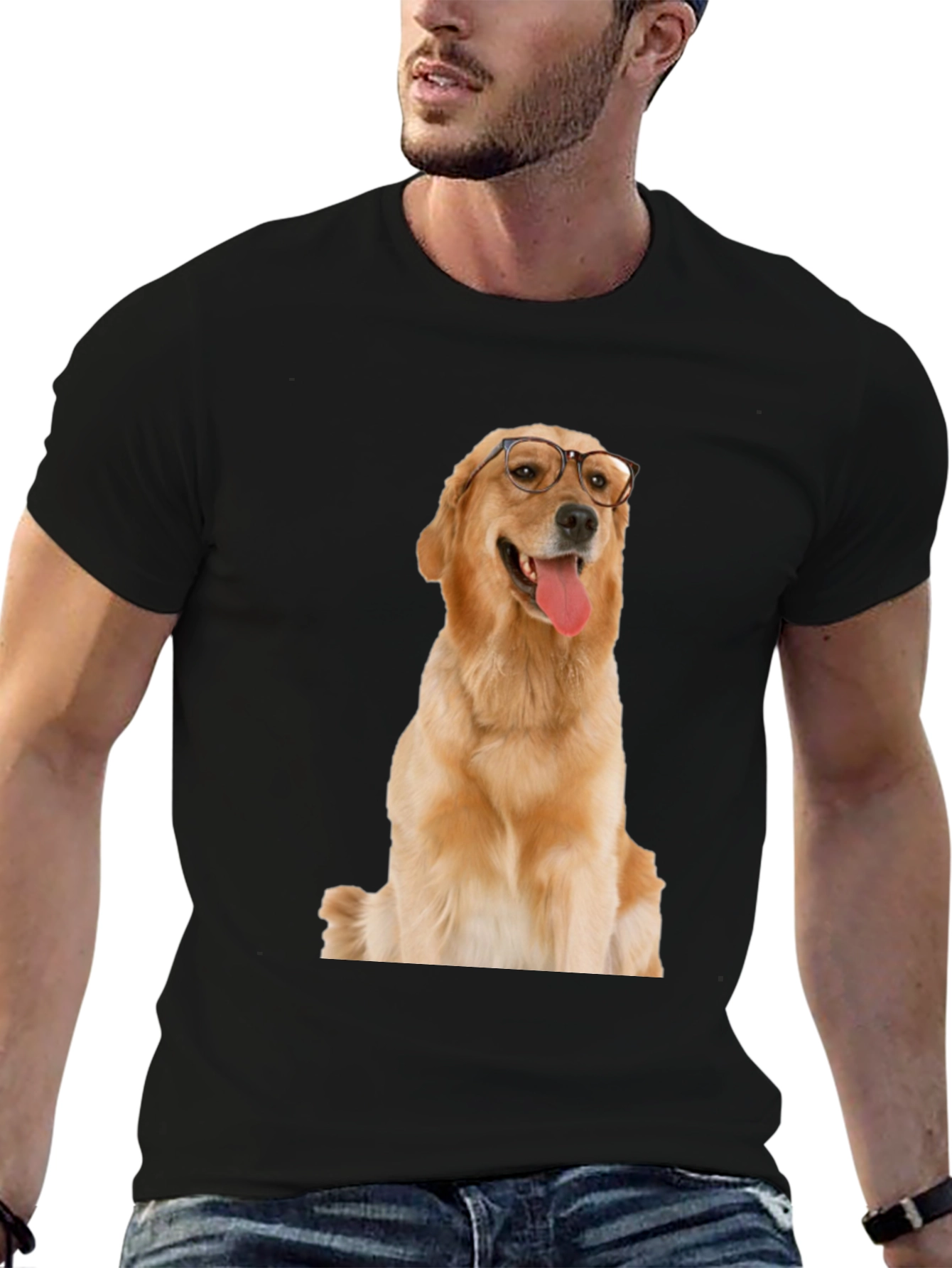 Golden Retriever Dog Glasses T-Shirt