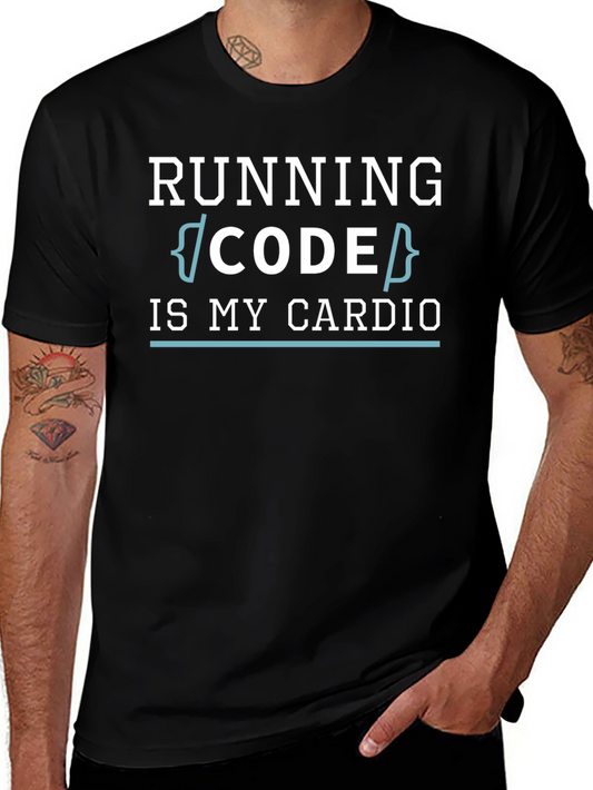 Running Code is My Cardio T-Shirt Programmer Coder Gift