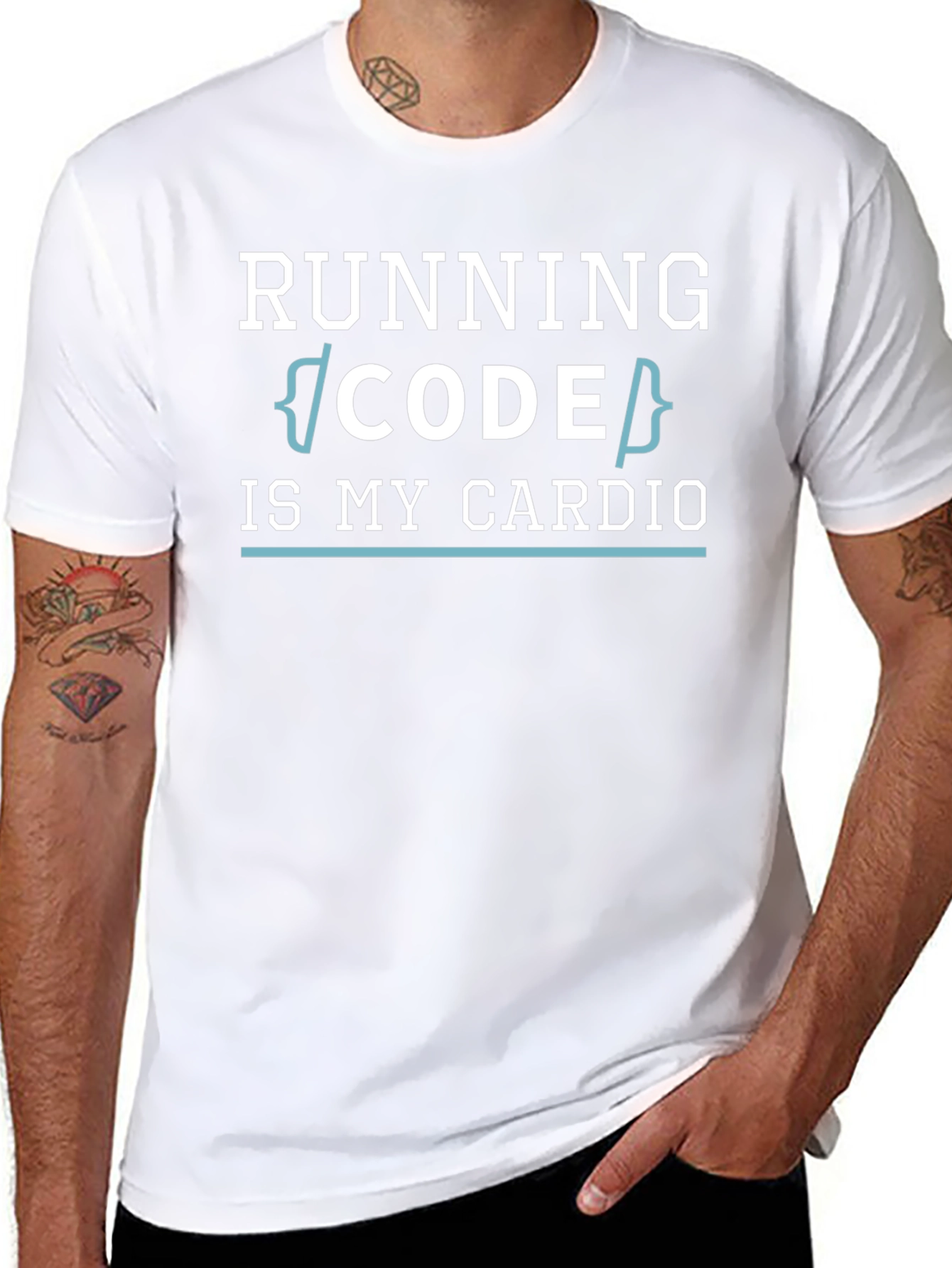 Running Code is My Cardio T-Shirt Programmer Coder Gift