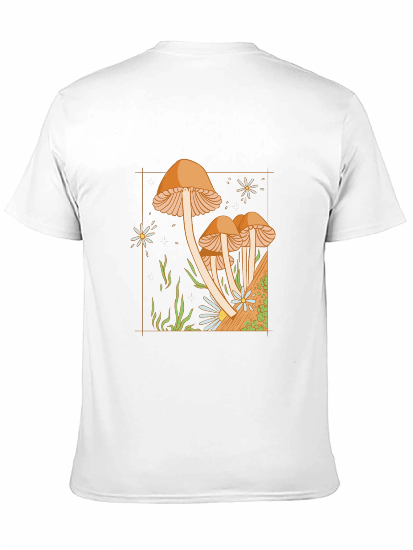 Mushroom Graphic Tee - Nature Inspired Black T-Shirt