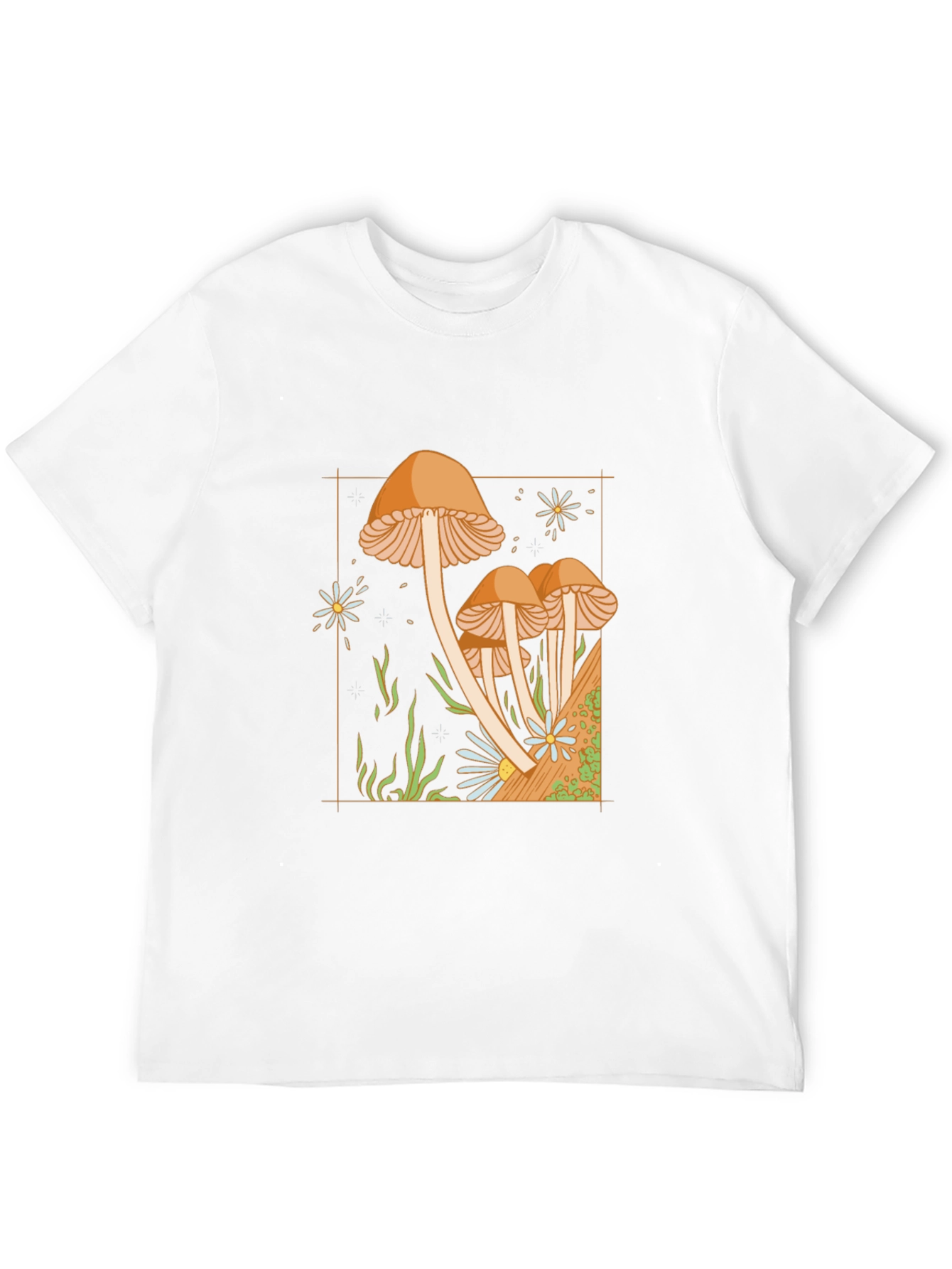 Mushroom Graphic Tee - Nature Inspired Black T-Shirt