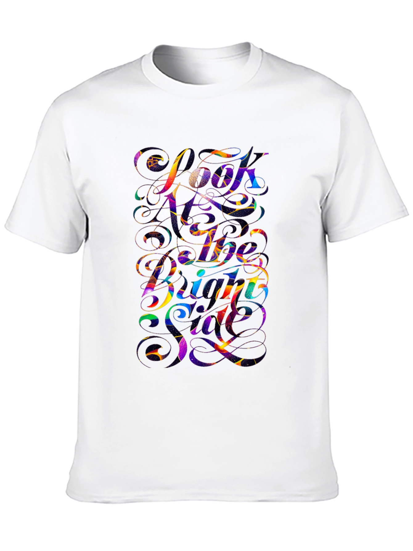 Vibrant Graphic Tee - Look At The Bright Side