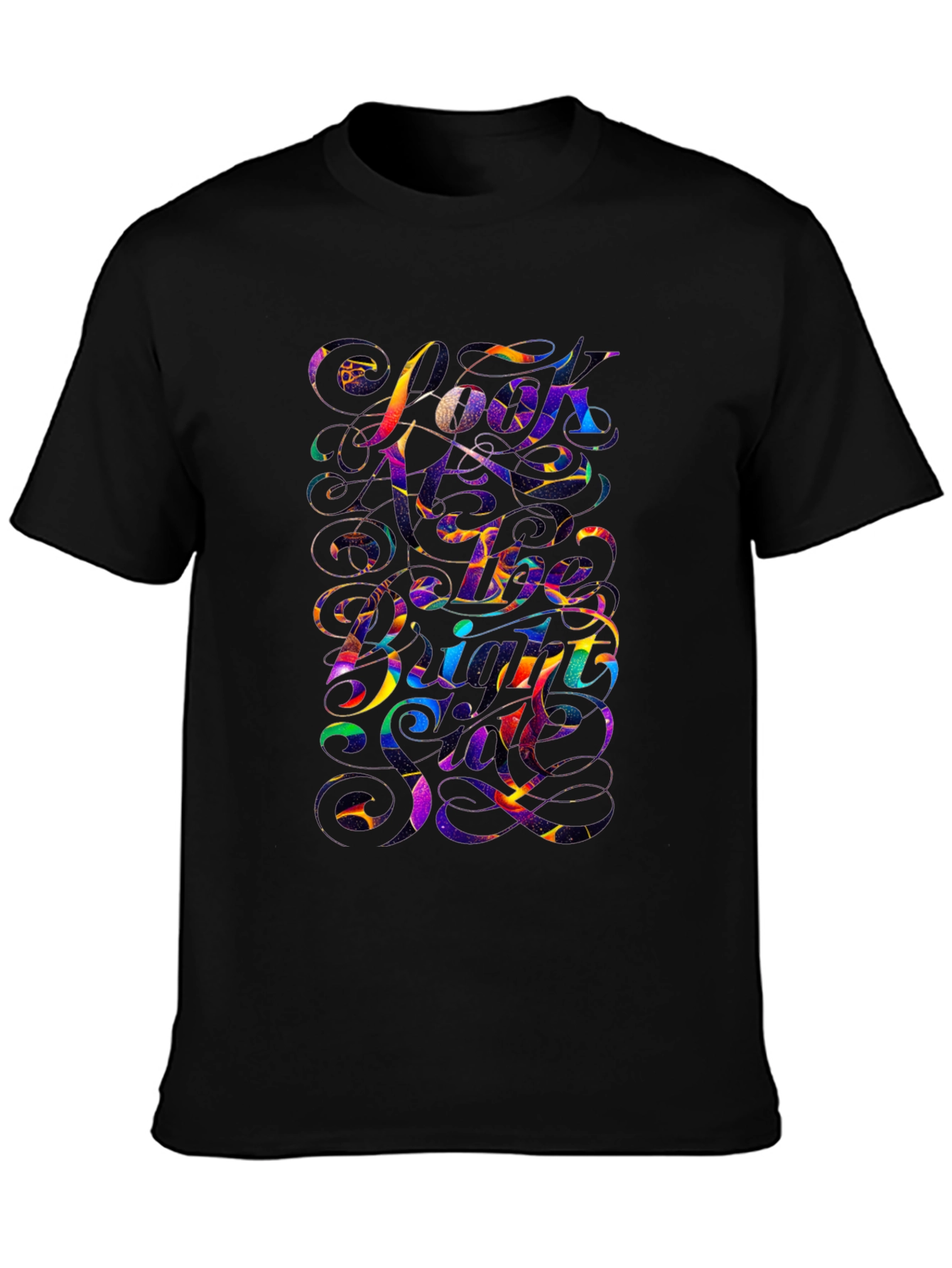 Vibrant Graphic Tee - Look At The Bright Side