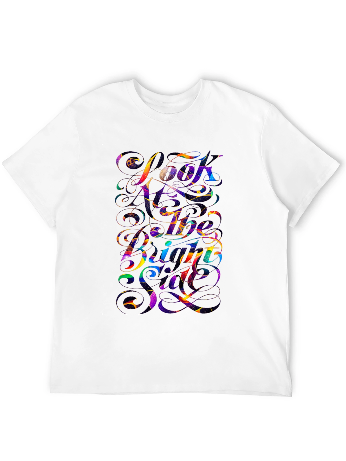 Vibrant Graphic Tee - Look At The Bright Side