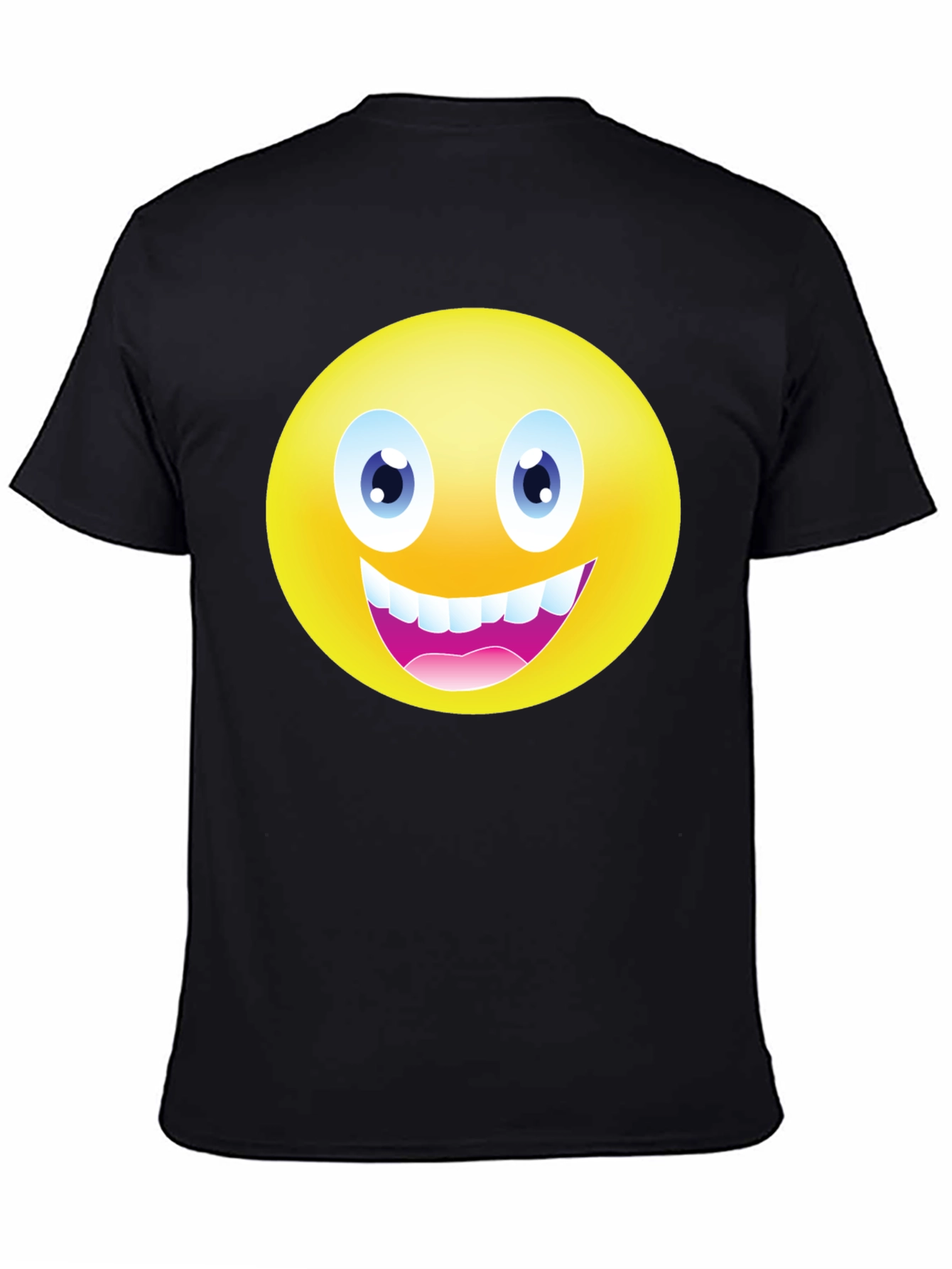 Funny Emoji Graphic Black T-Shirt