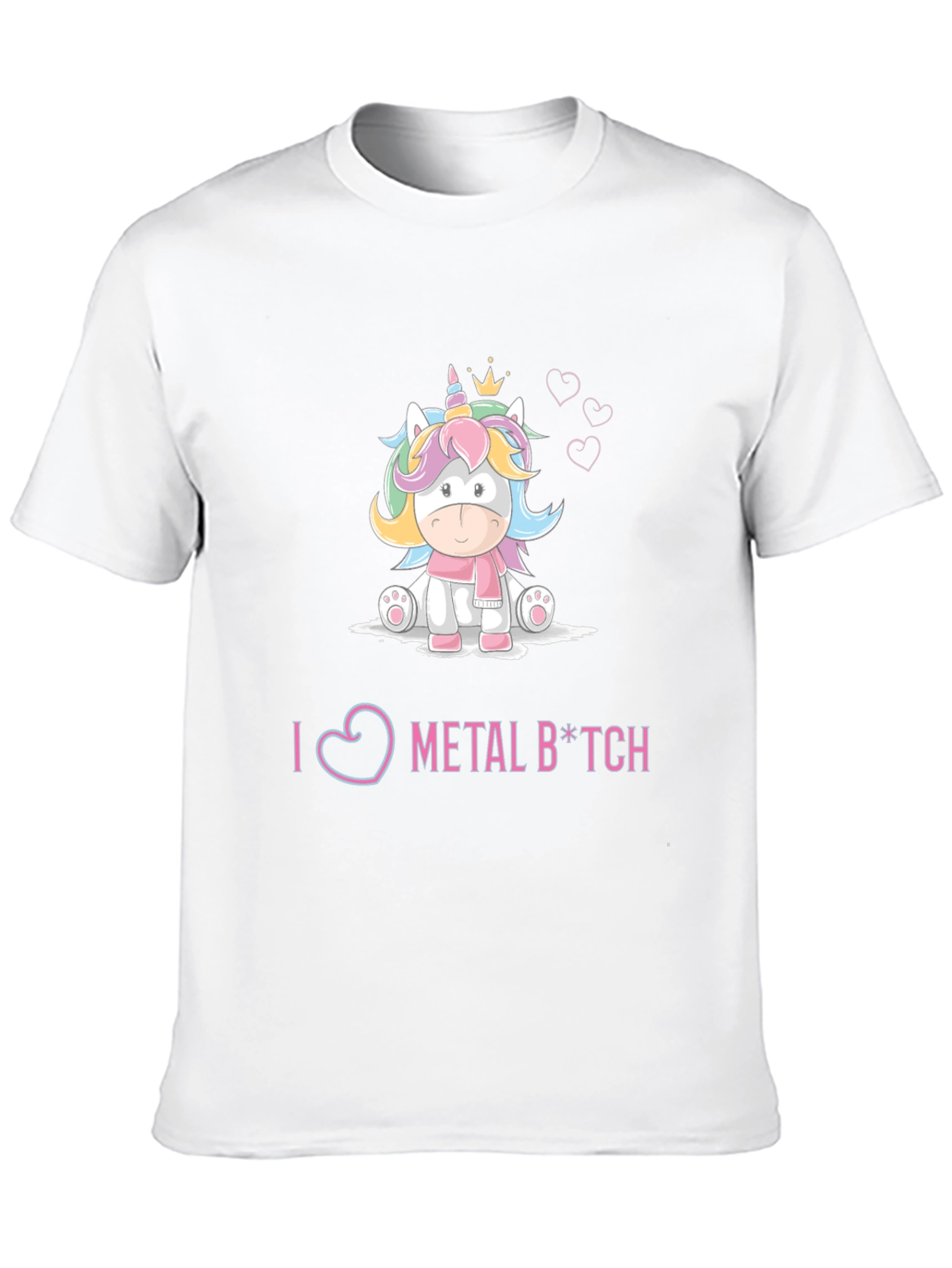 Unicorn Metal B*tch Graphic Black T-Shirt