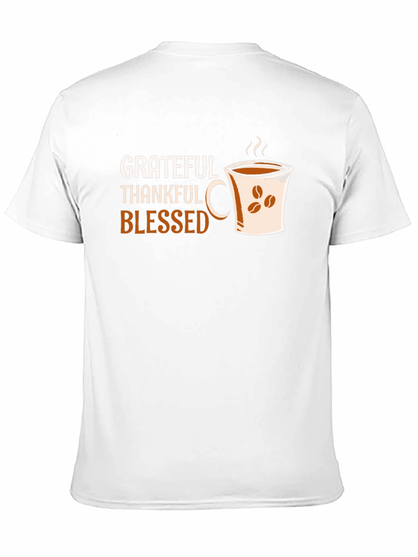 Grateful Thankful Blessed Coffee Cup T-Shirt