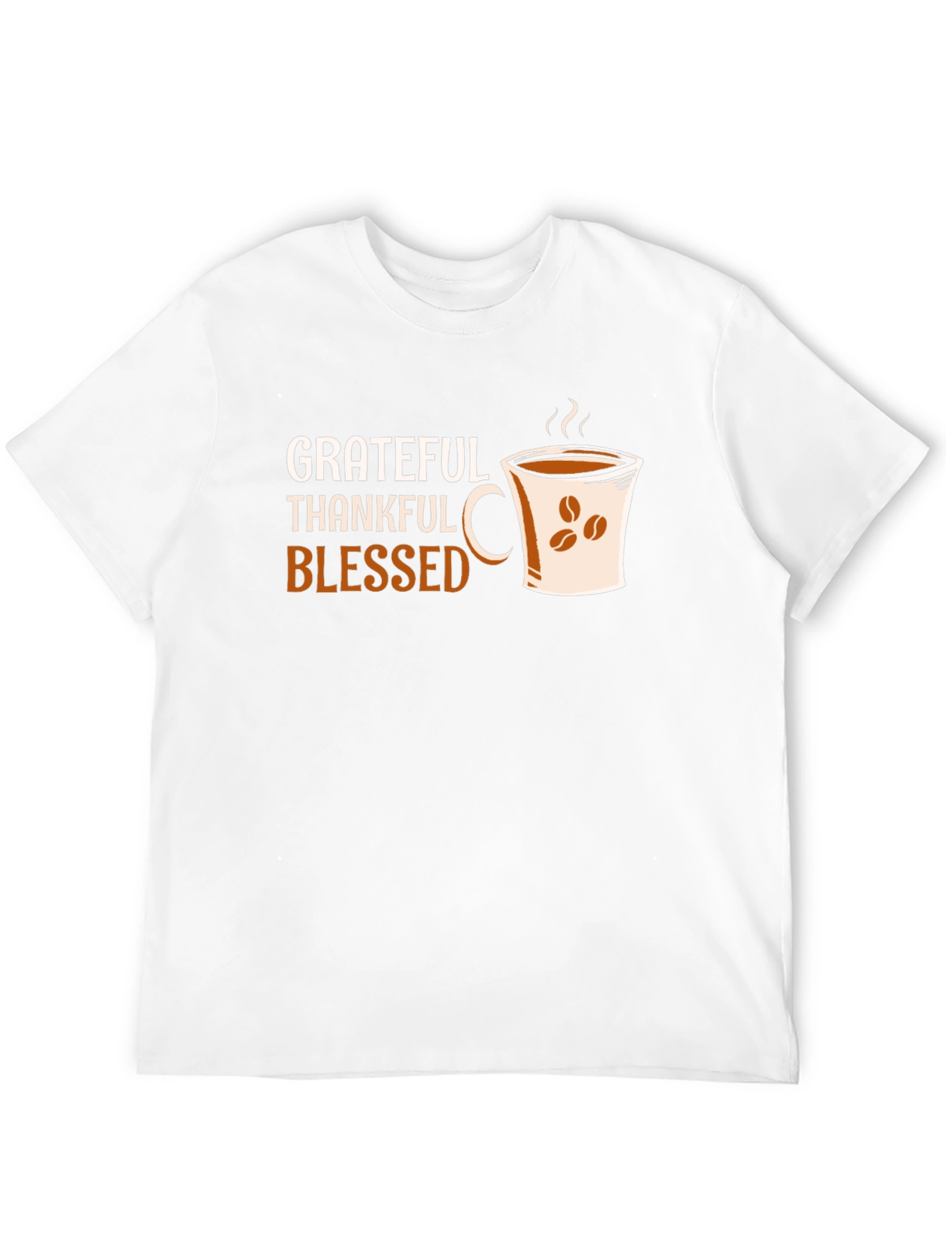Grateful Thankful Blessed Coffee Cup T-Shirt