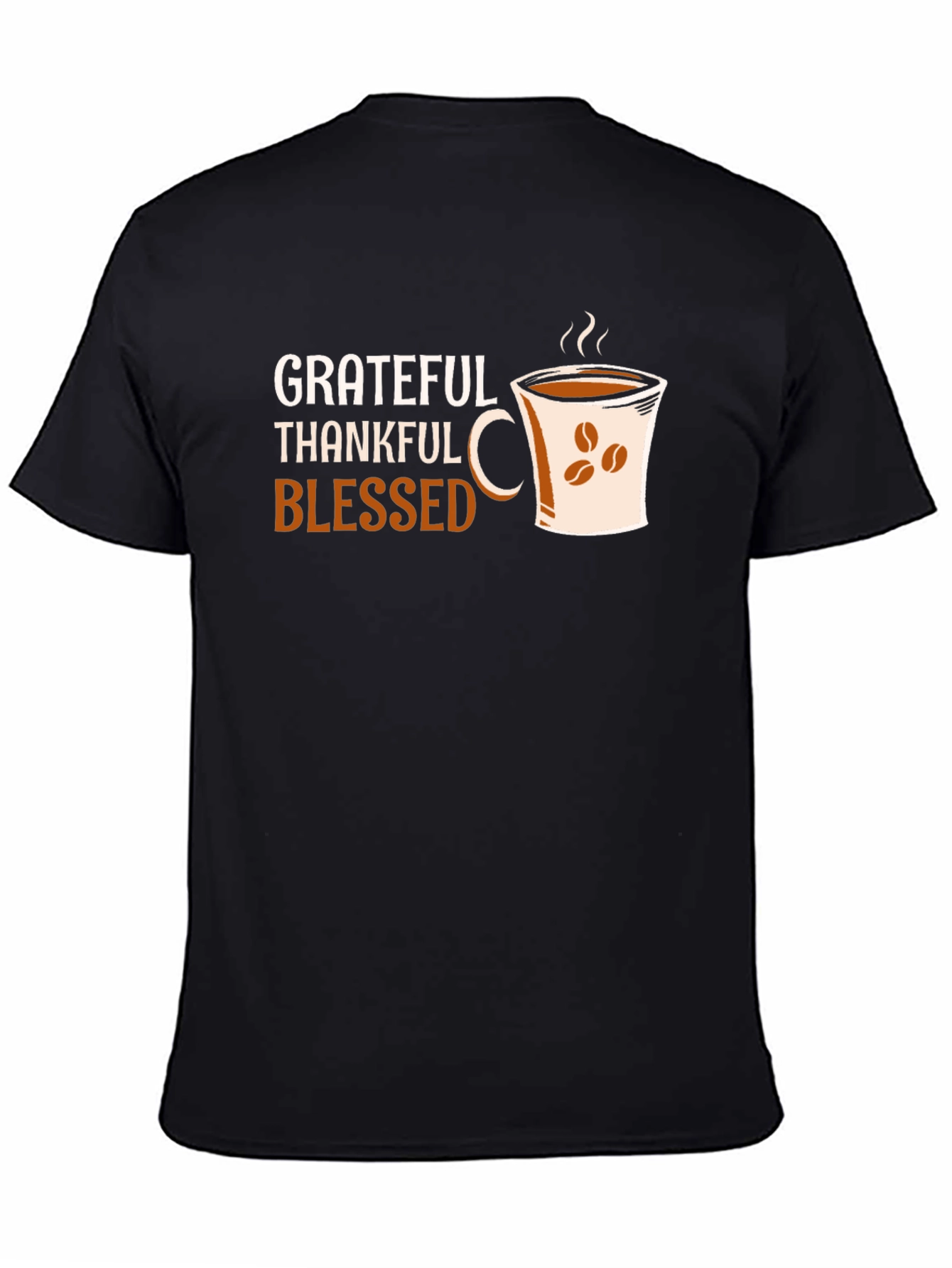 Grateful Thankful Blessed Coffee Cup T-Shirt