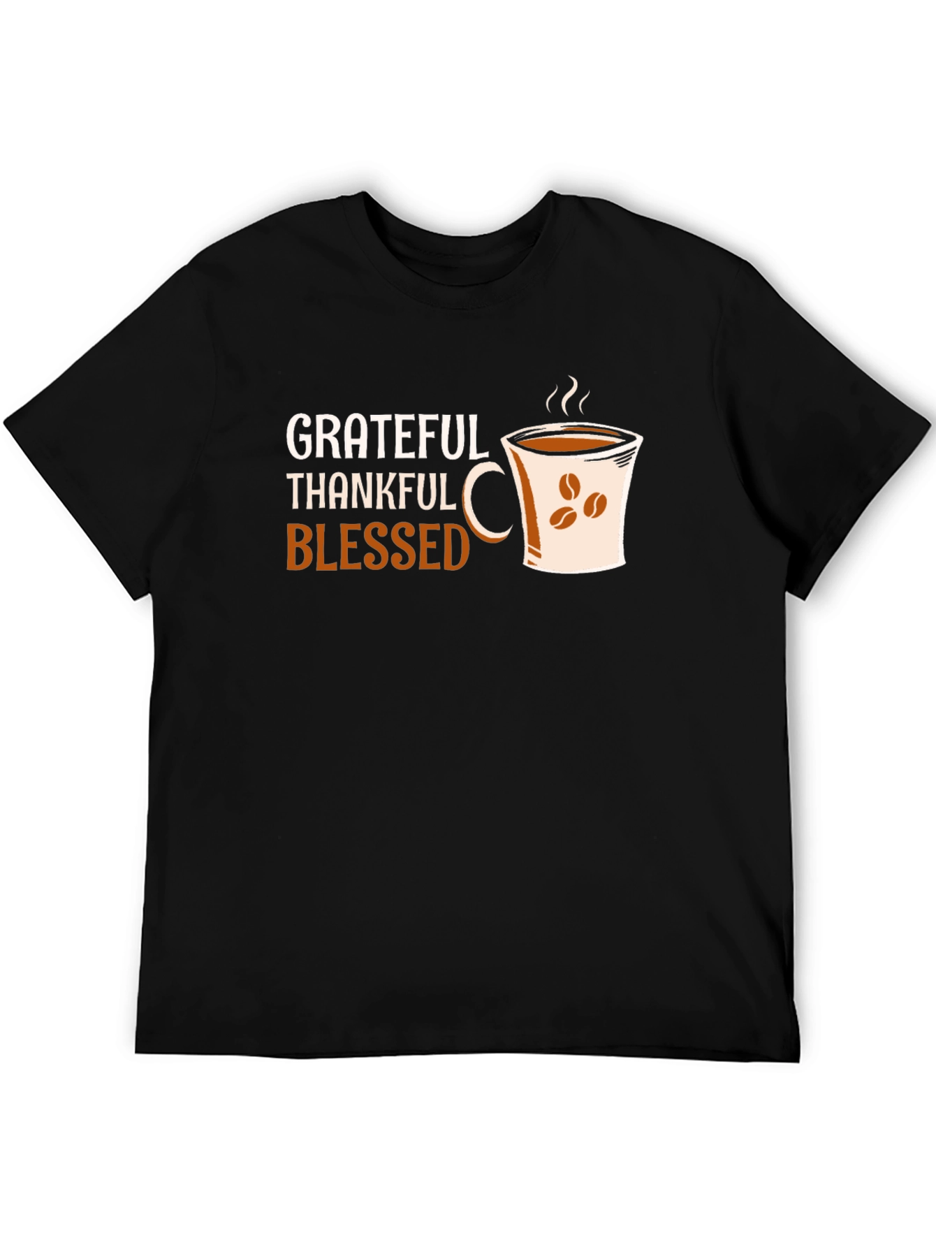 Grateful Thankful Blessed Coffee Cup T-Shirt