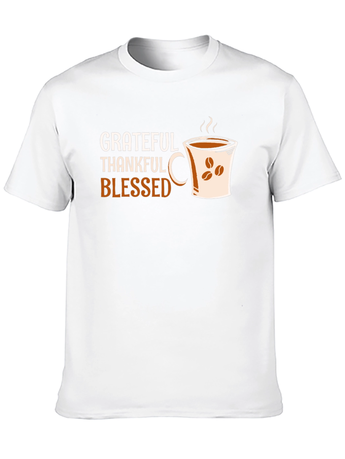 Grateful Thankful Blessed Coffee Cup T-Shirt