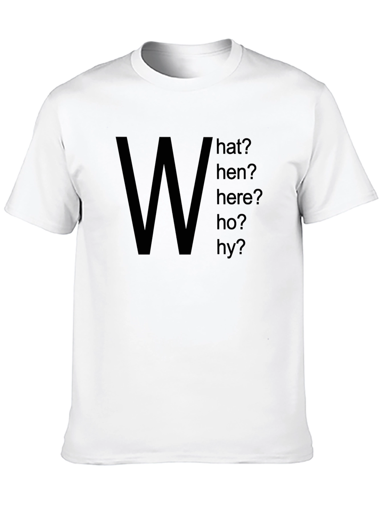 Inquisitive Tee: What When Where Who Why?