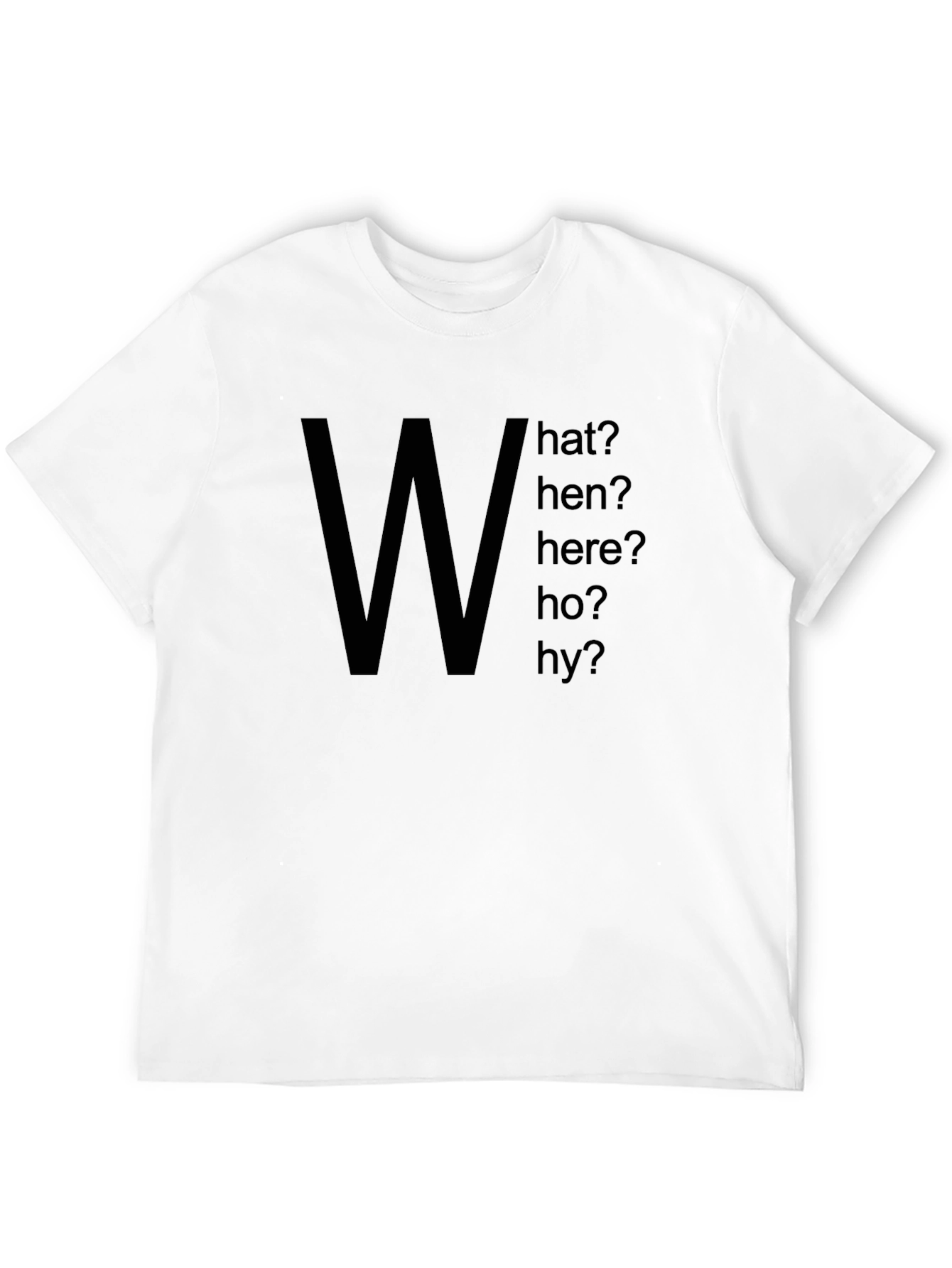 Inquisitive Tee: What When Where Who Why?