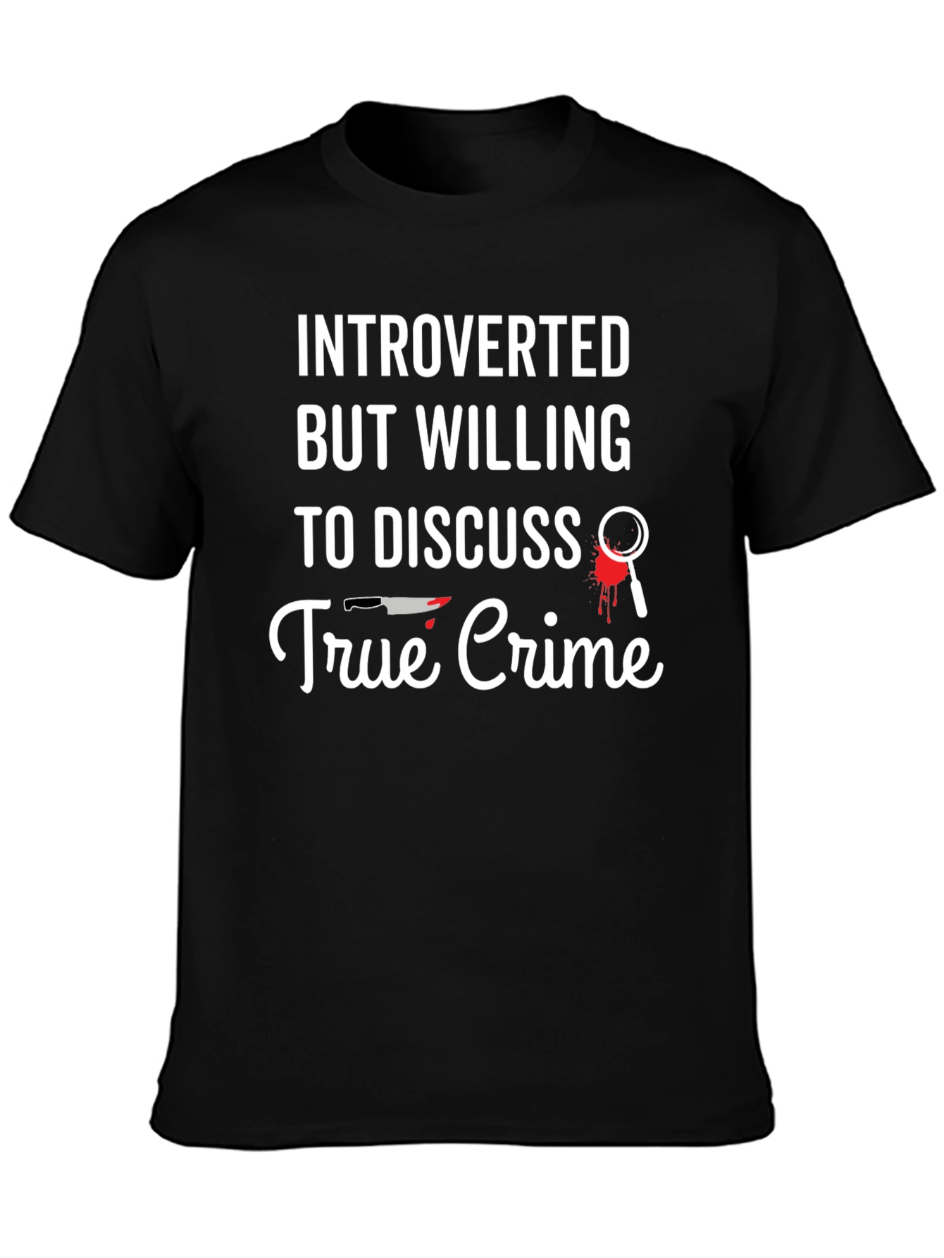 Introverted True Crime Graphic T-Shirt