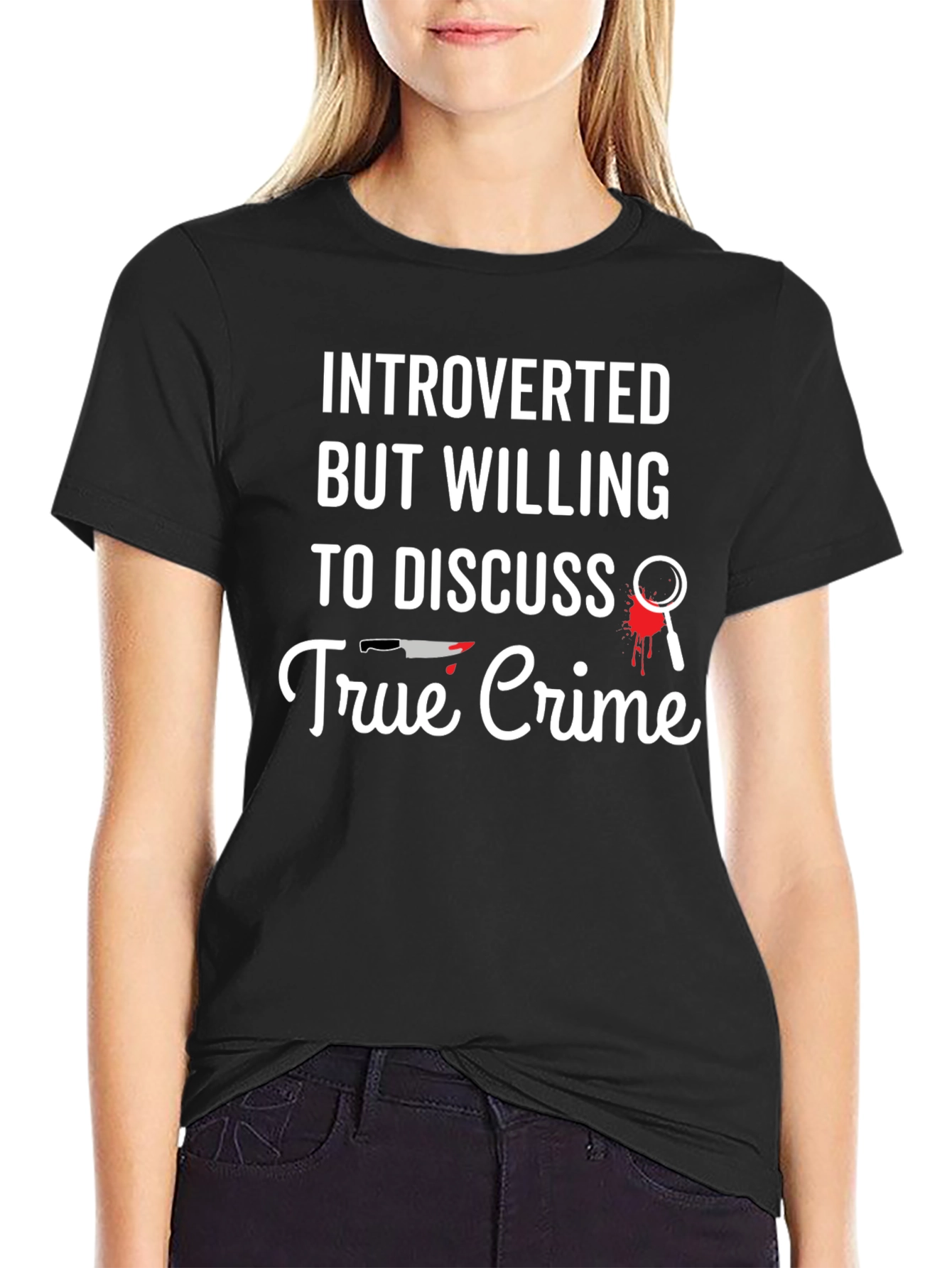 Introverted True Crime Graphic T-Shirt