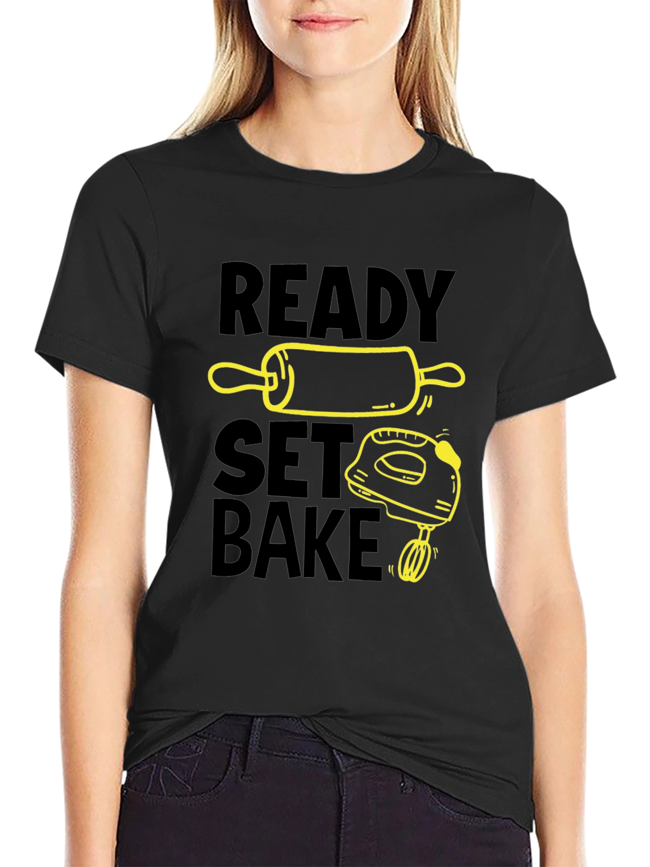 Ready Set Bake Black T-Shirt
