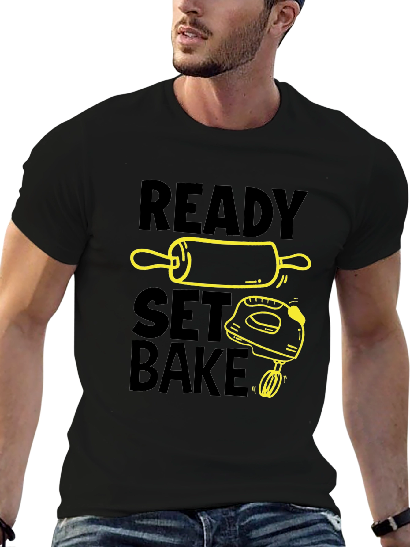 Ready Set Bake Black T-Shirt
