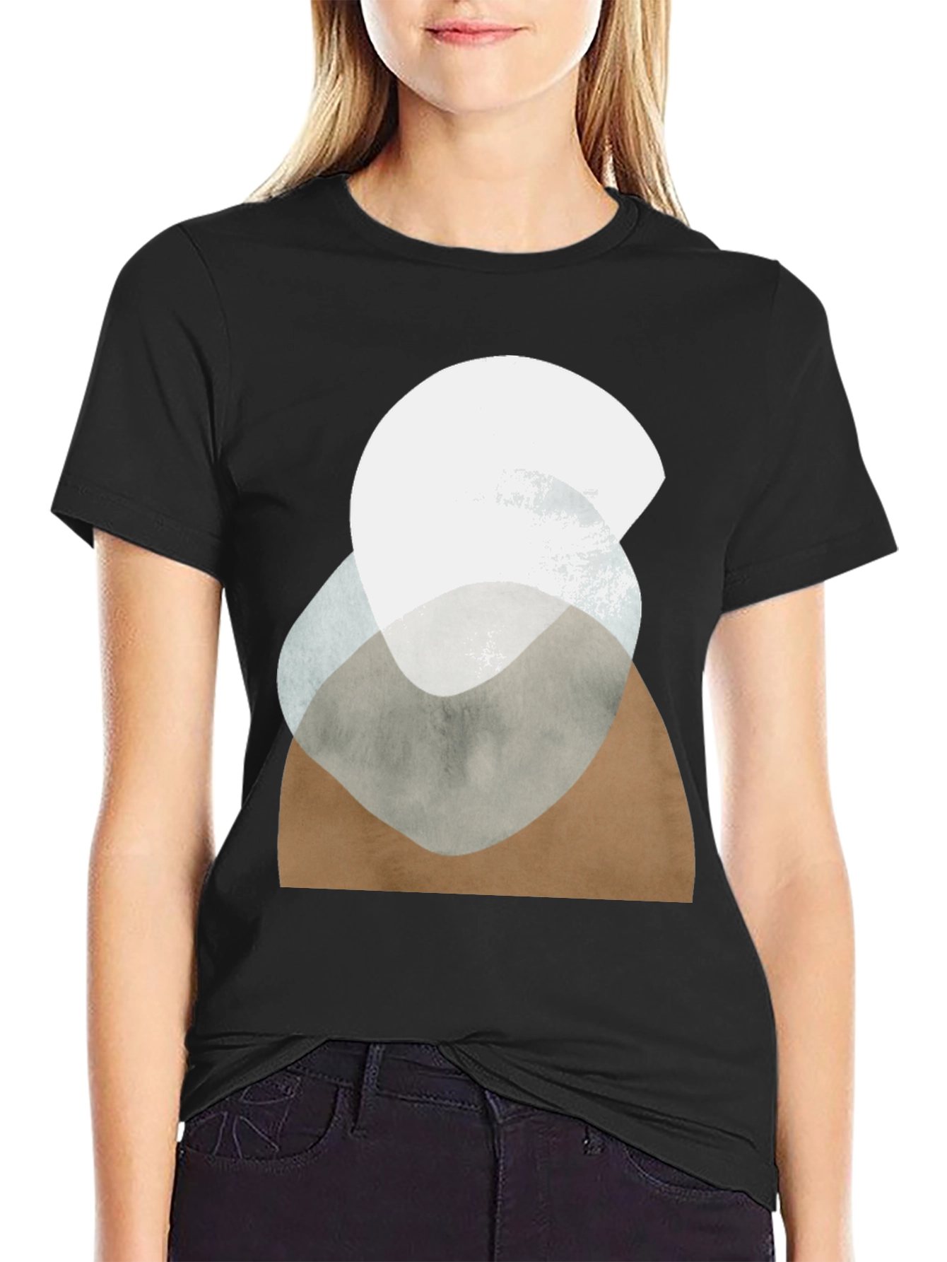 Abstract Geometric Graphic Tee - Modern Art T-Shirt