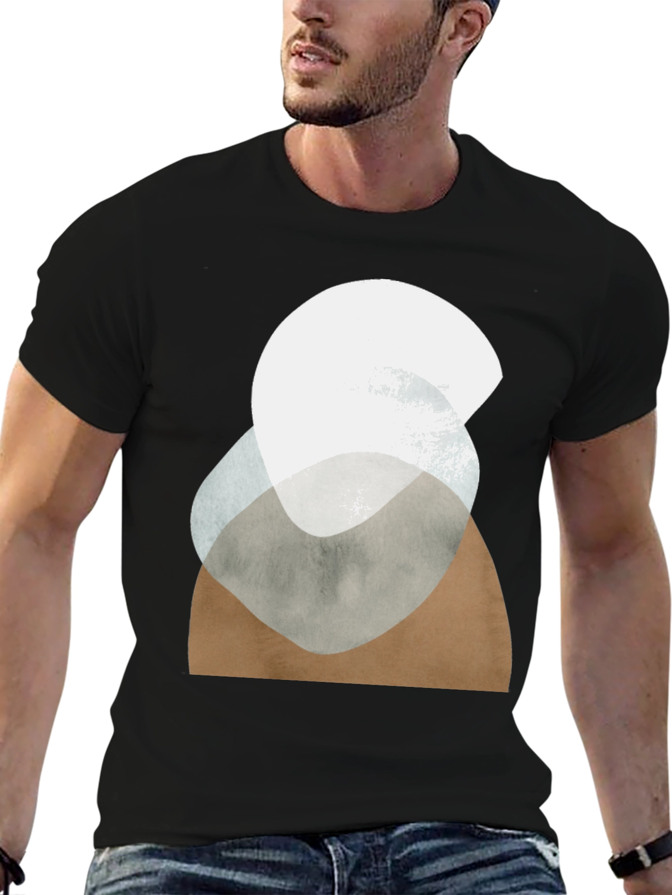Abstract Geometric Graphic Tee - Modern Art T-Shirt