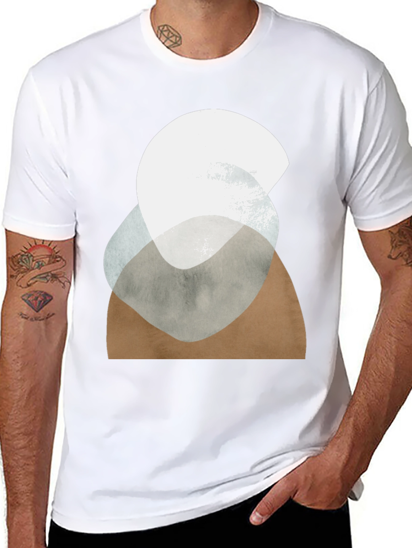Abstract Geometric Graphic Tee - Modern Art T-Shirt