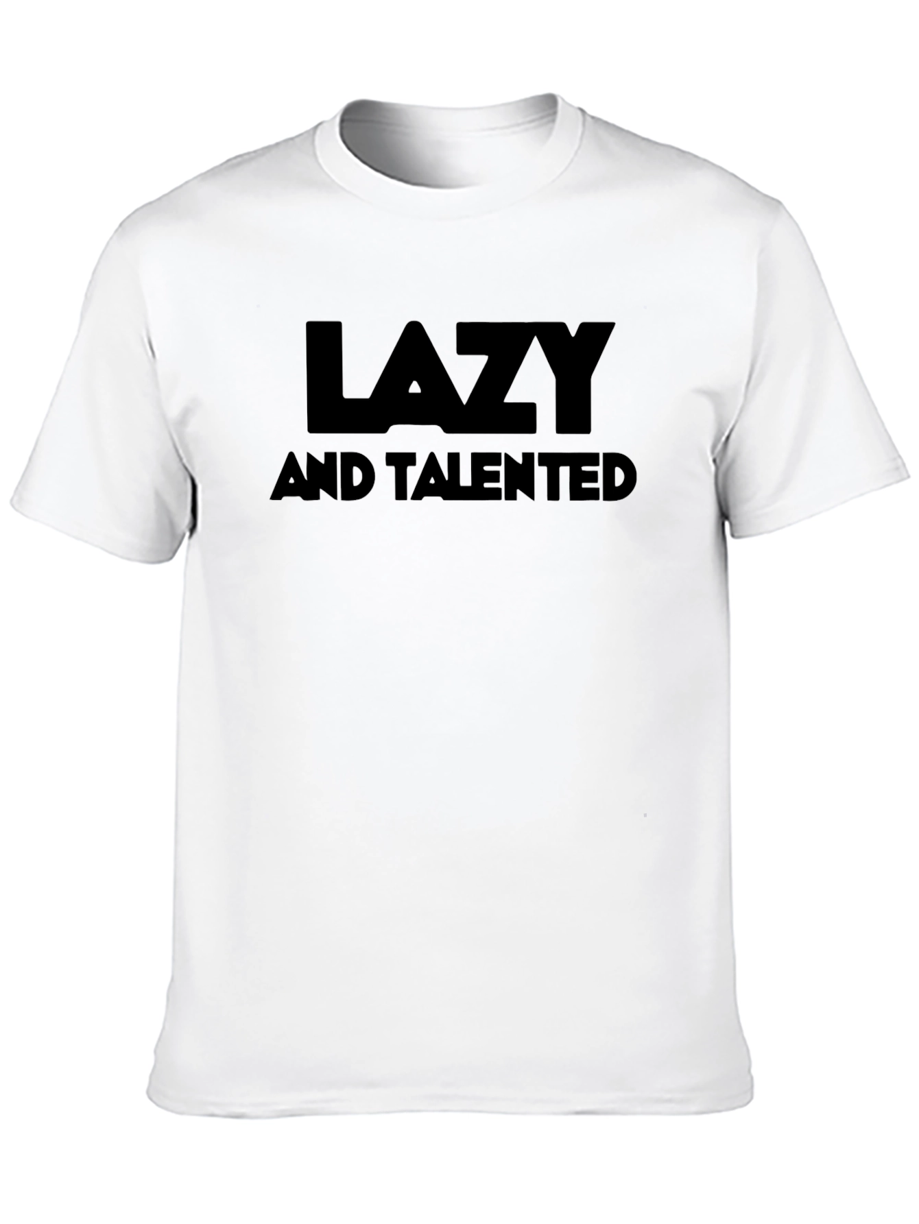 Lazy and Talented Graphic Tee - Black Cotton T-Shirt