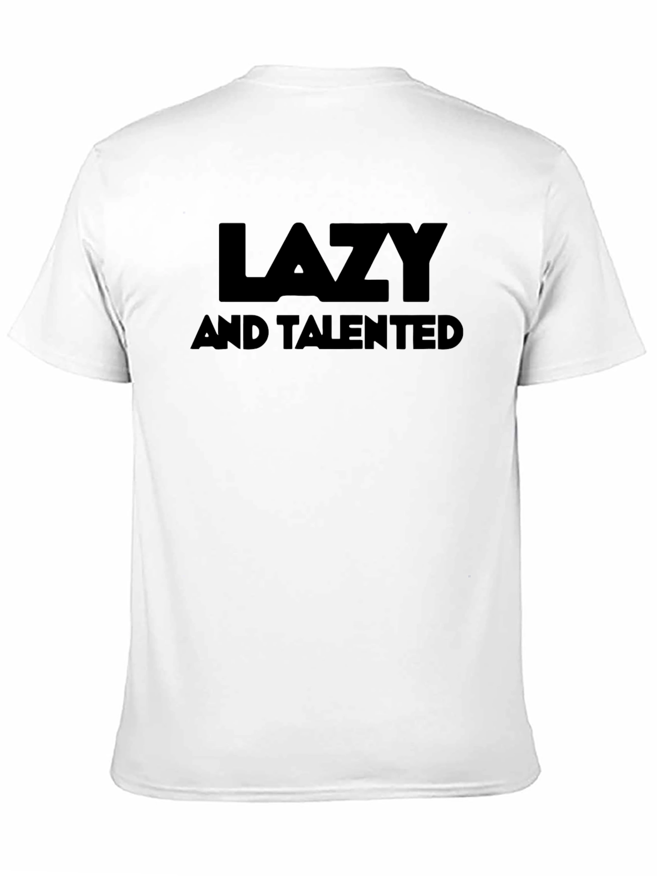 Lazy and Talented Graphic Tee - Black Cotton T-Shirt