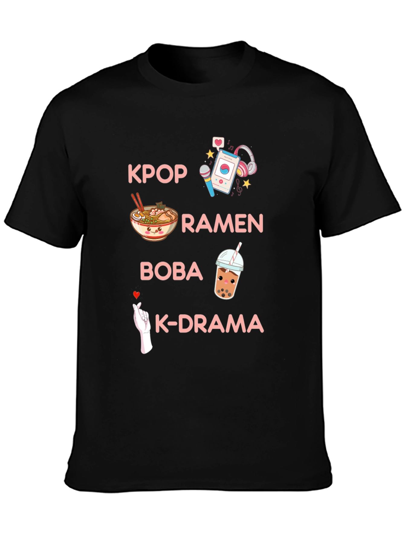K-Pop Ramen Bubble Tea Graphic Tee