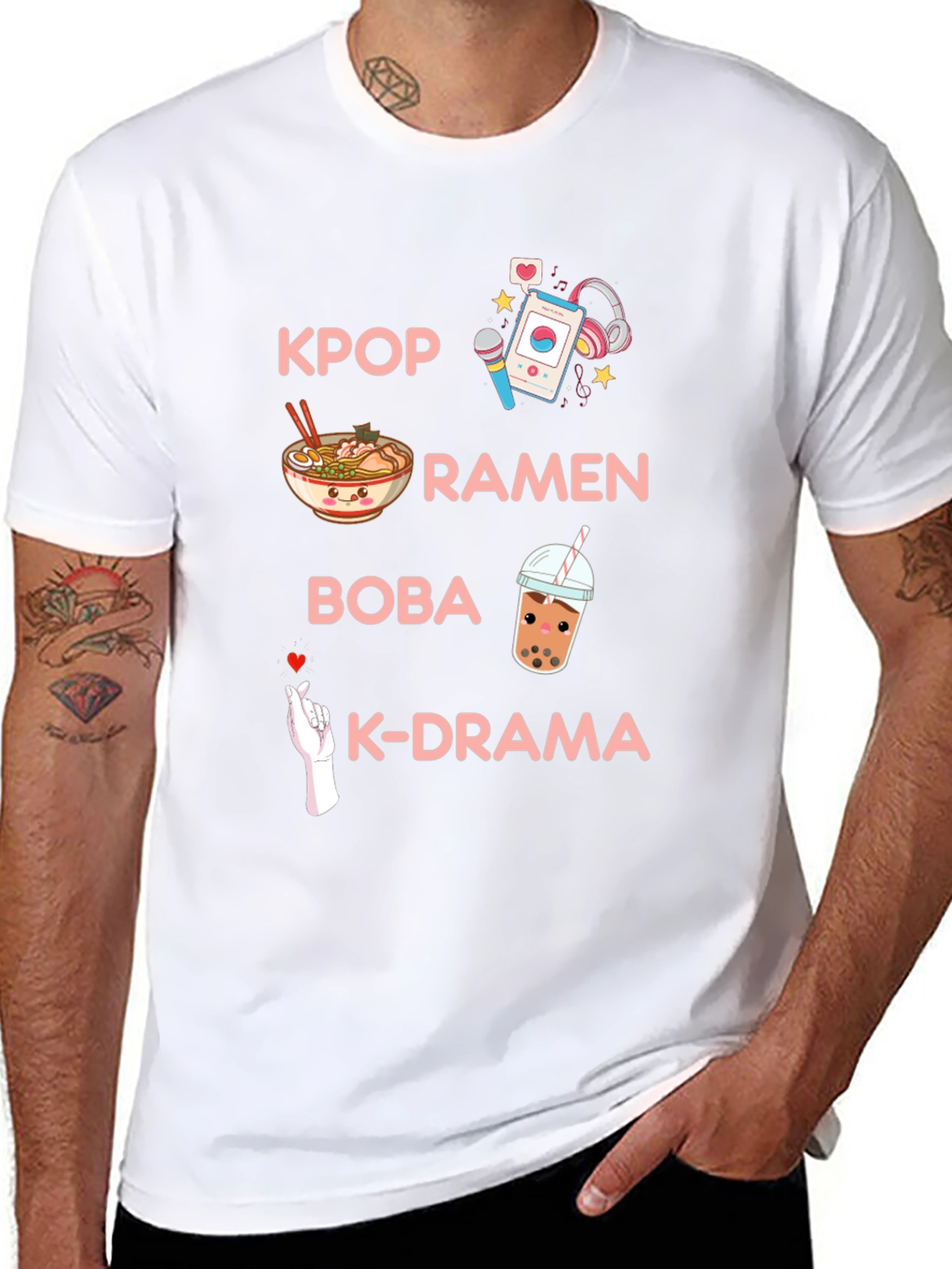 K-Pop Ramen Bubble Tea Graphic Tee