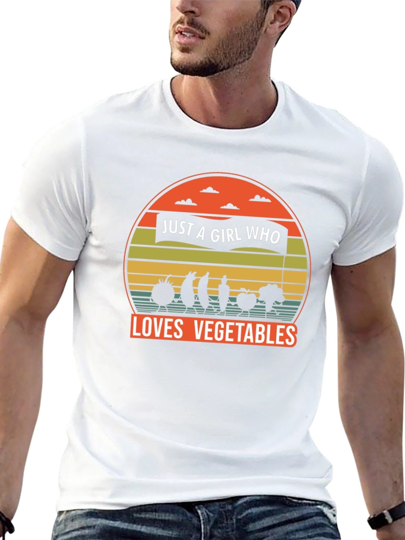 Just A Girl Who Loves Vegetables Graphic Tee
