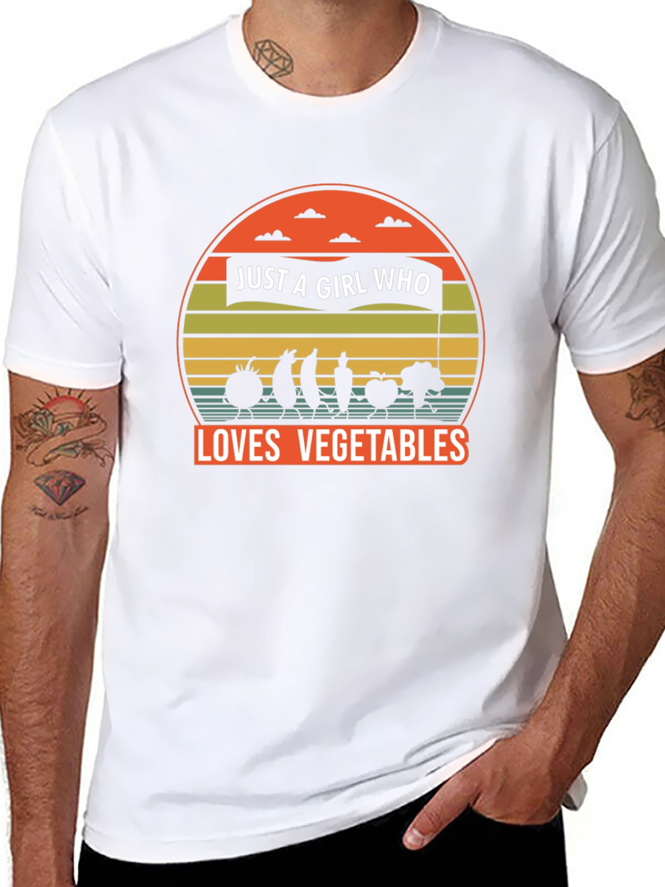 Just A Girl Who Loves Vegetables Graphic Tee