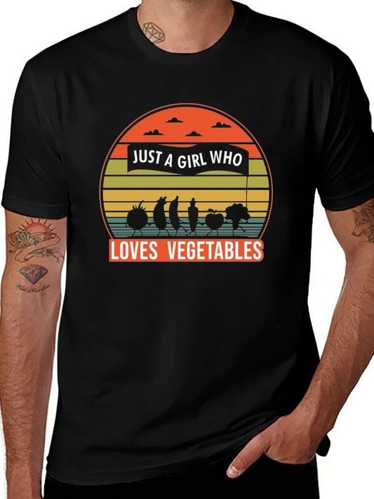 Just A Girl Who Loves Vegetables Graphic Tee