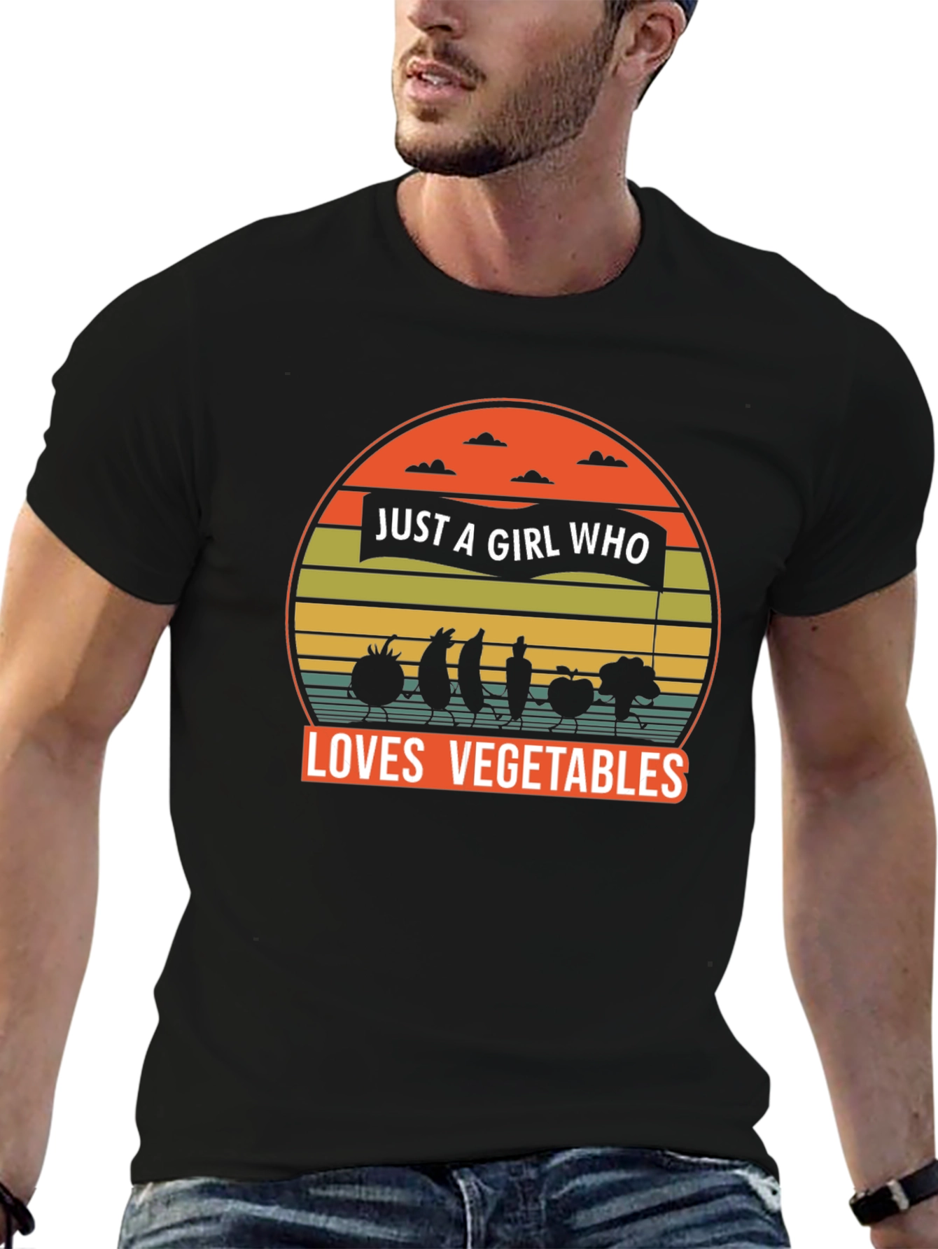 Just A Girl Who Loves Vegetables Graphic Tee