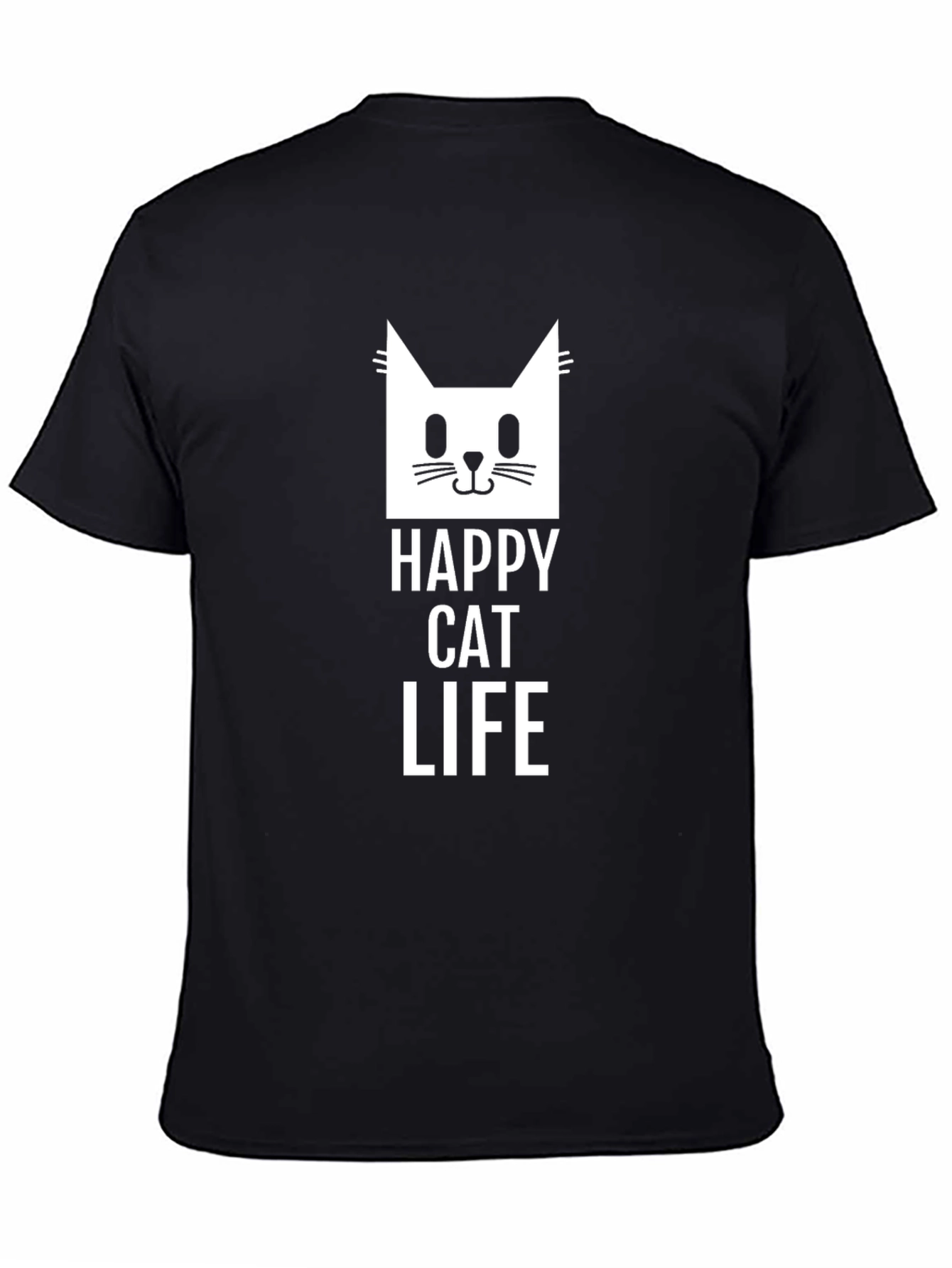 Happy Cat Life Black Graphic Tee
