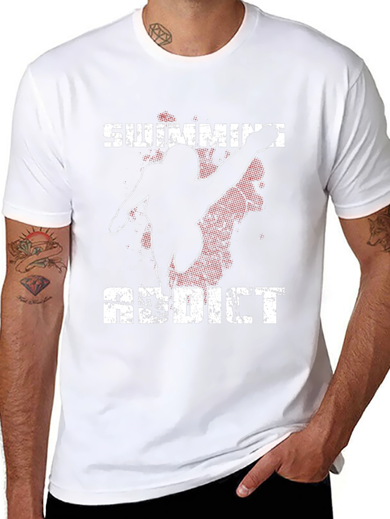 Swimming Addict Black T-Shirt