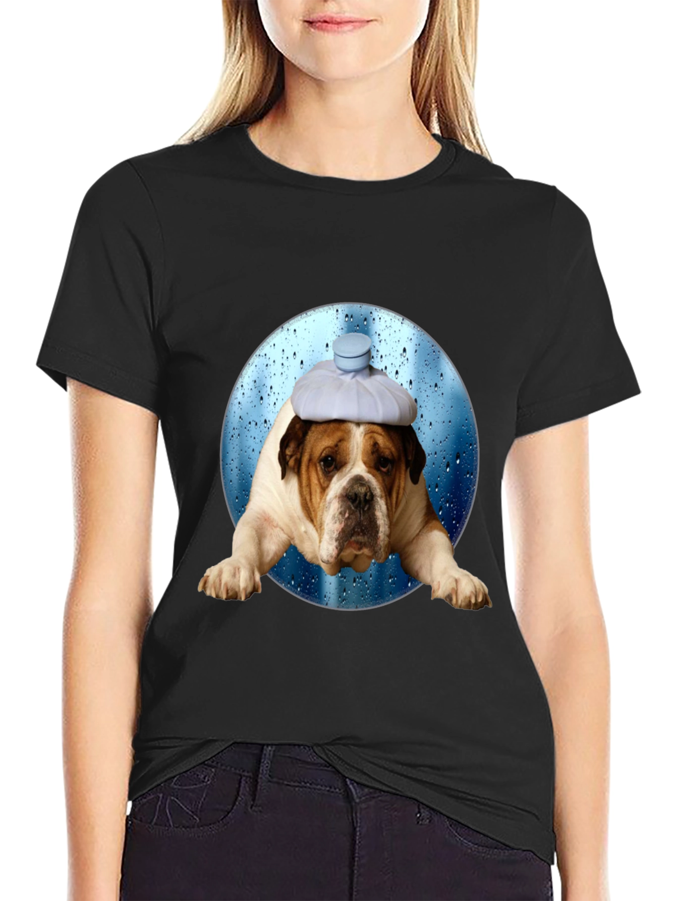 Dog with Ice Pack Graphic Tee