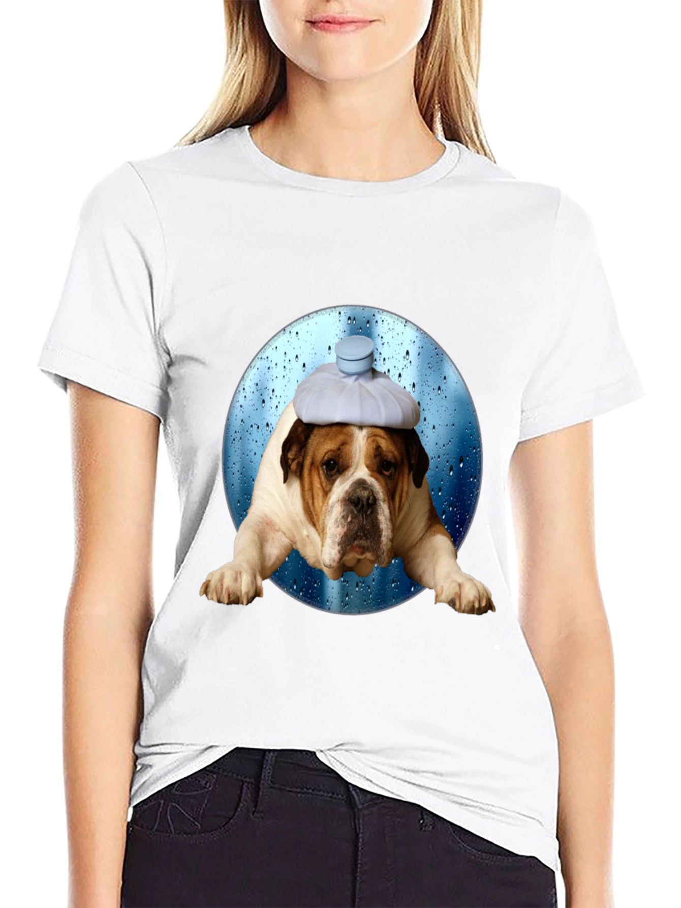 Dog with Ice Pack Graphic Tee