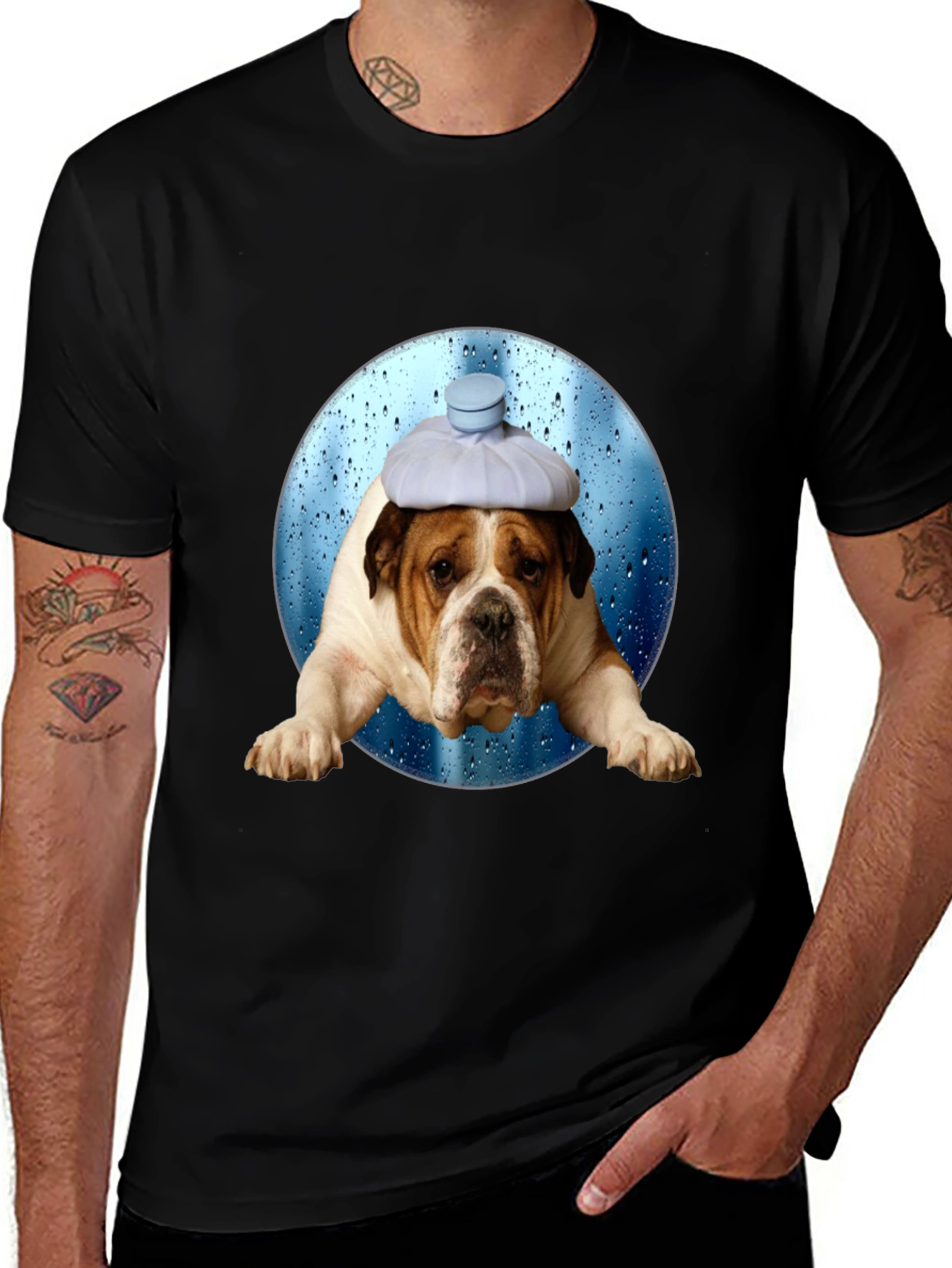 Dog with Ice Pack Graphic Tee