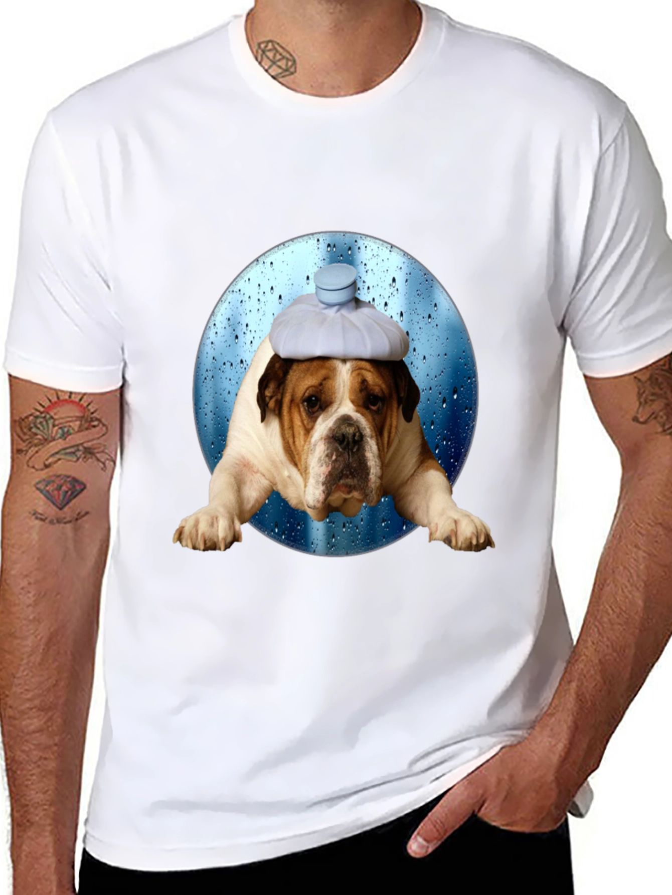 Dog with Ice Pack Graphic Tee