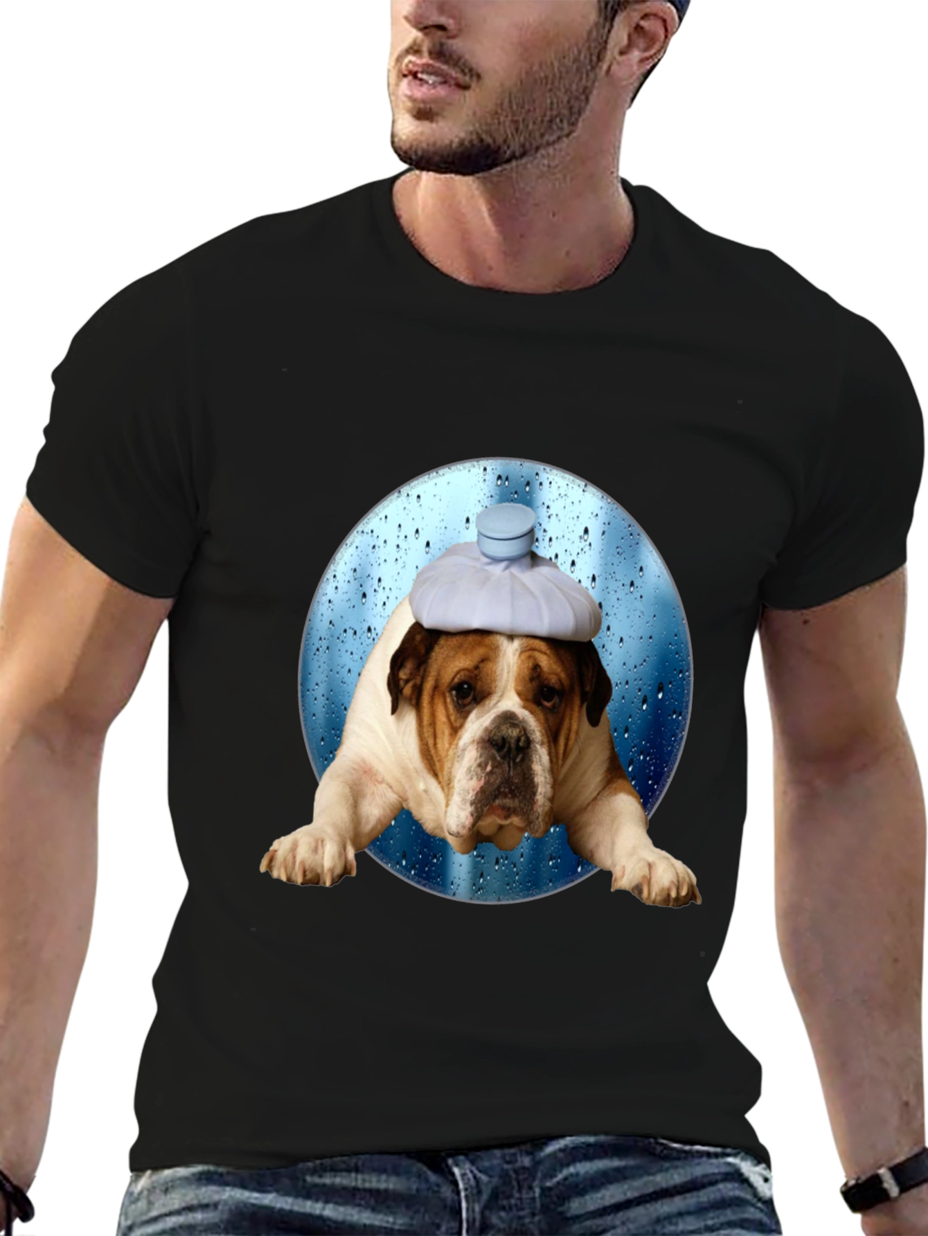 Dog with Ice Pack Graphic Tee